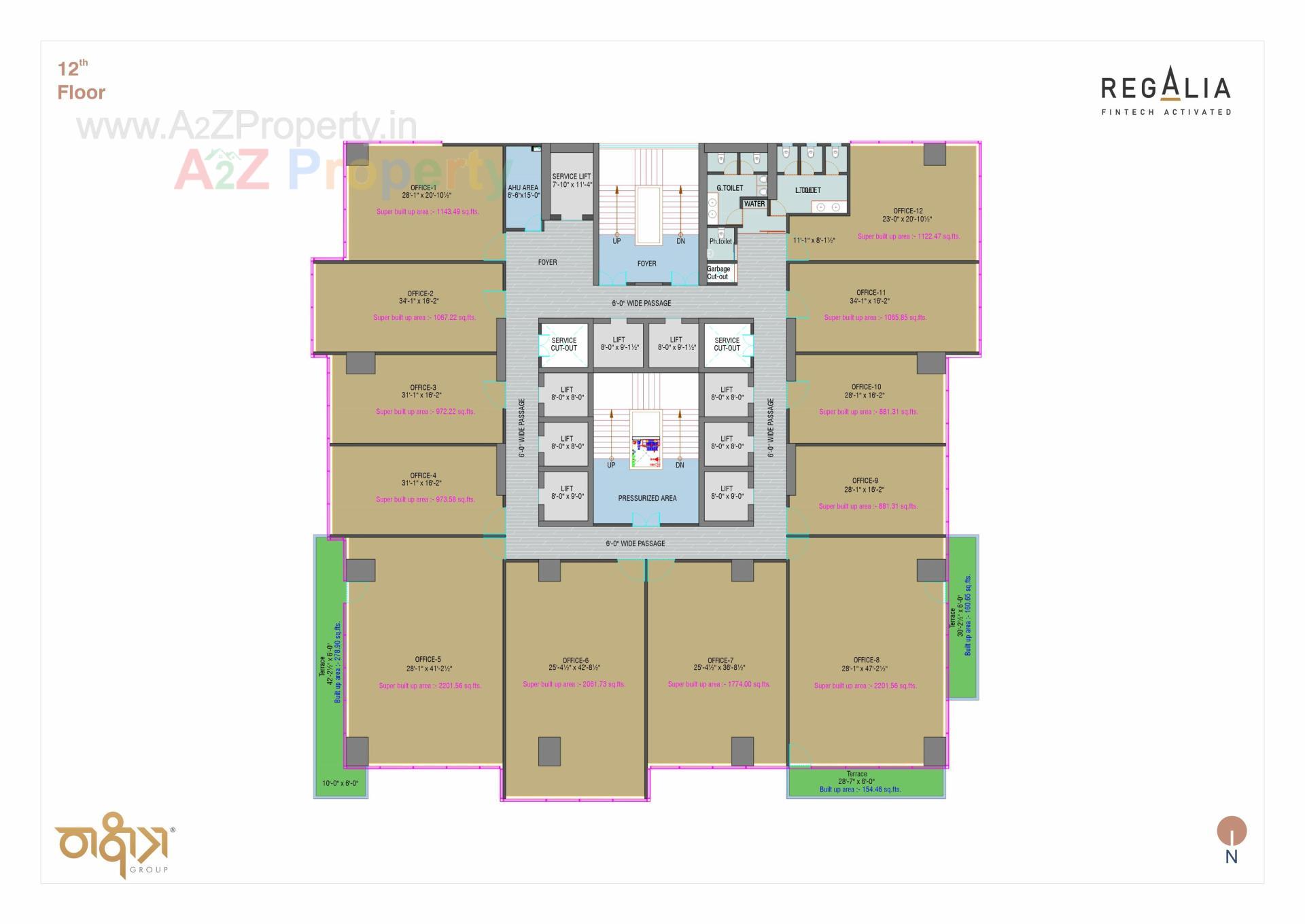 Layout of real estate project Regalia located at Ratanpur, Gandhinagar, Gujarat