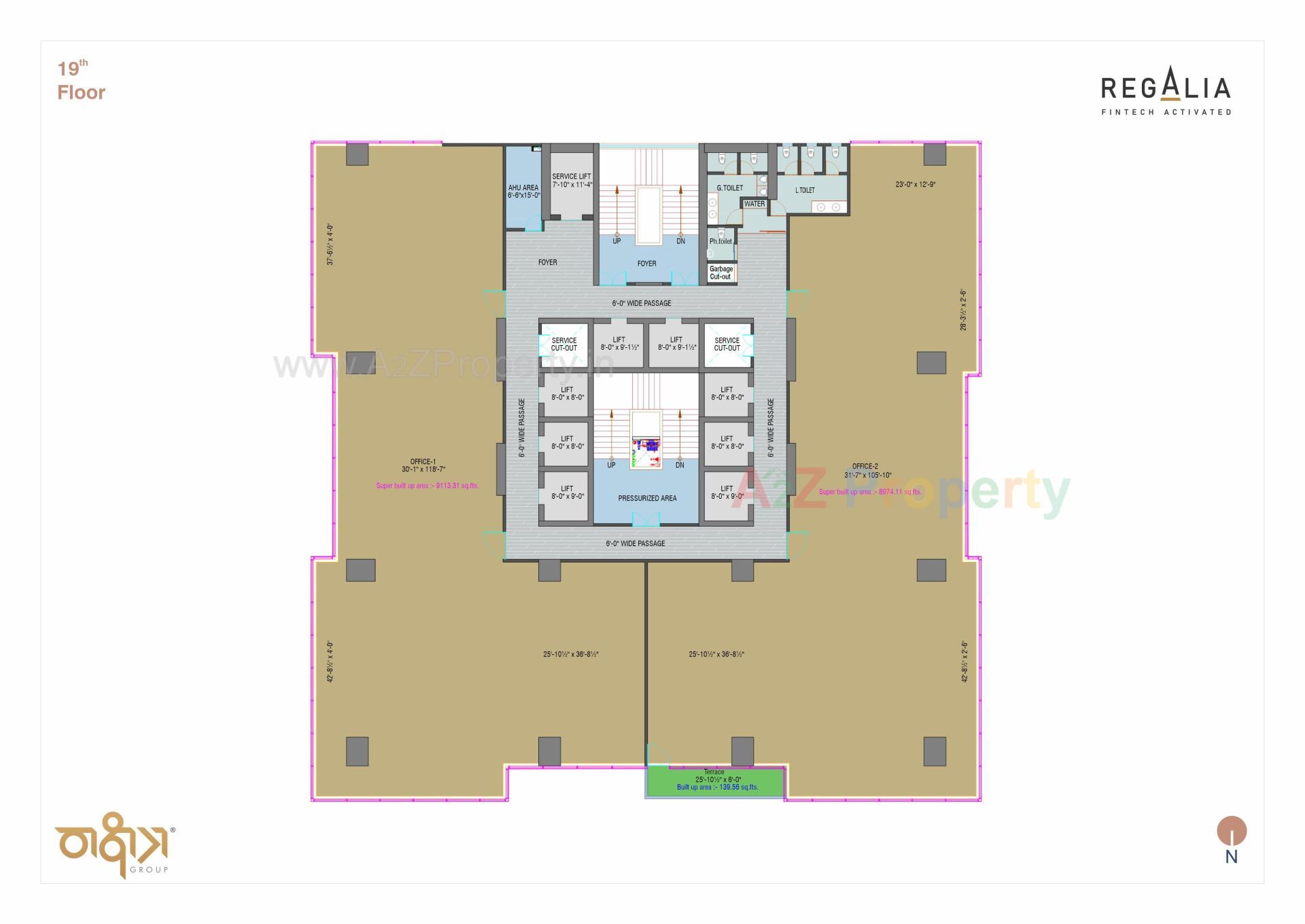 Layout of real estate project Regalia located at Ratanpur, Gandhinagar, Gujarat