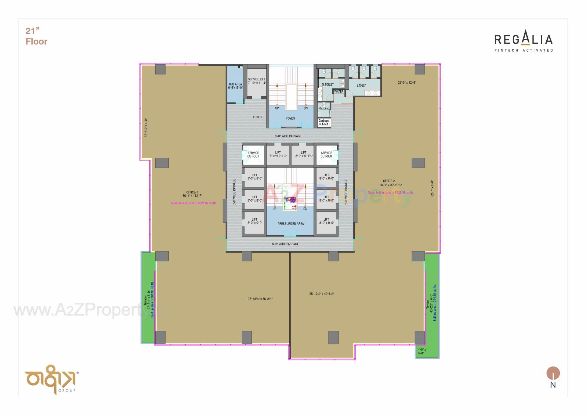 Layout of real estate project Regalia located at Ratanpur, Gandhinagar, Gujarat
