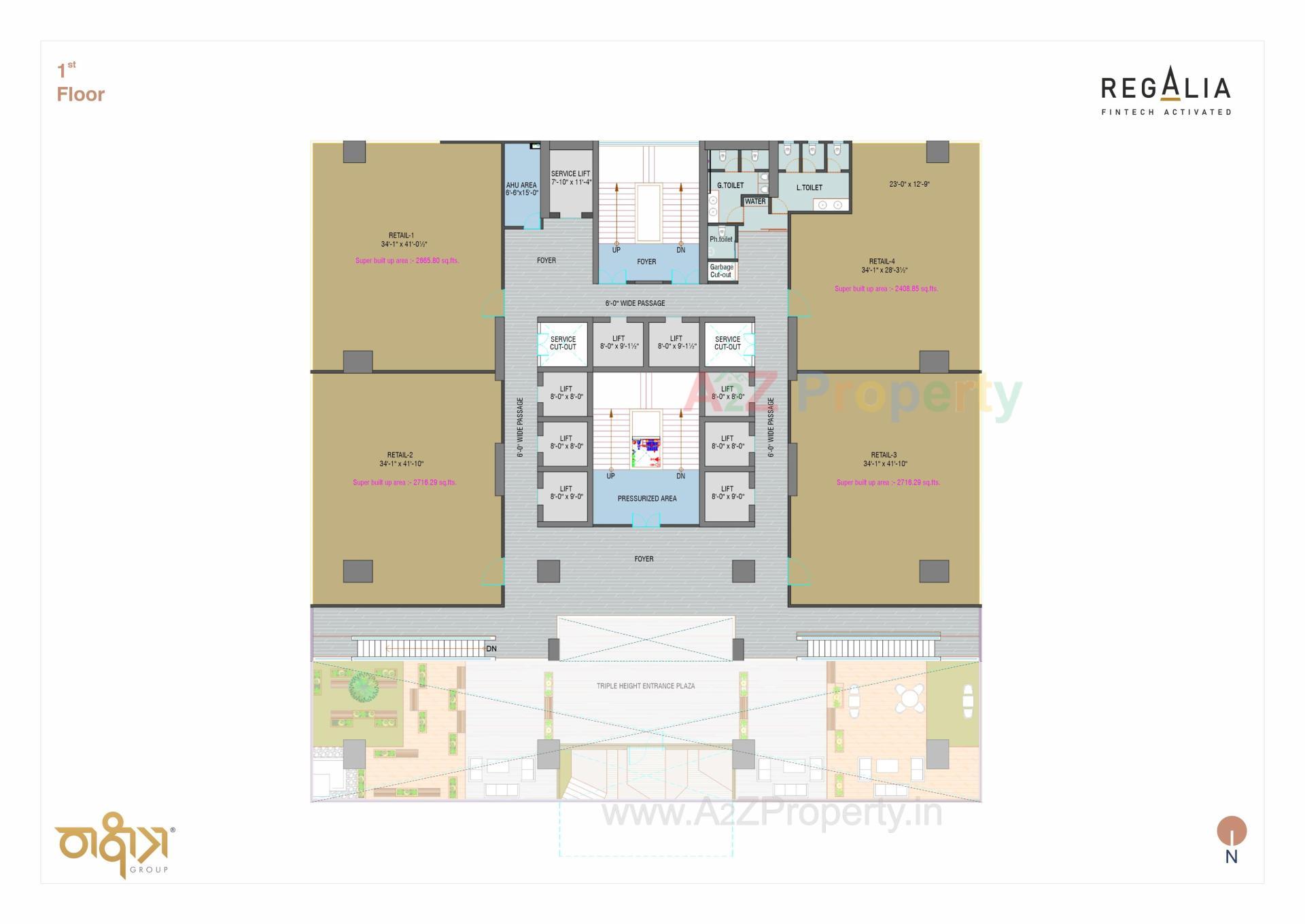 Layout of real estate project Regalia located at Ratanpur, Gandhinagar, Gujarat