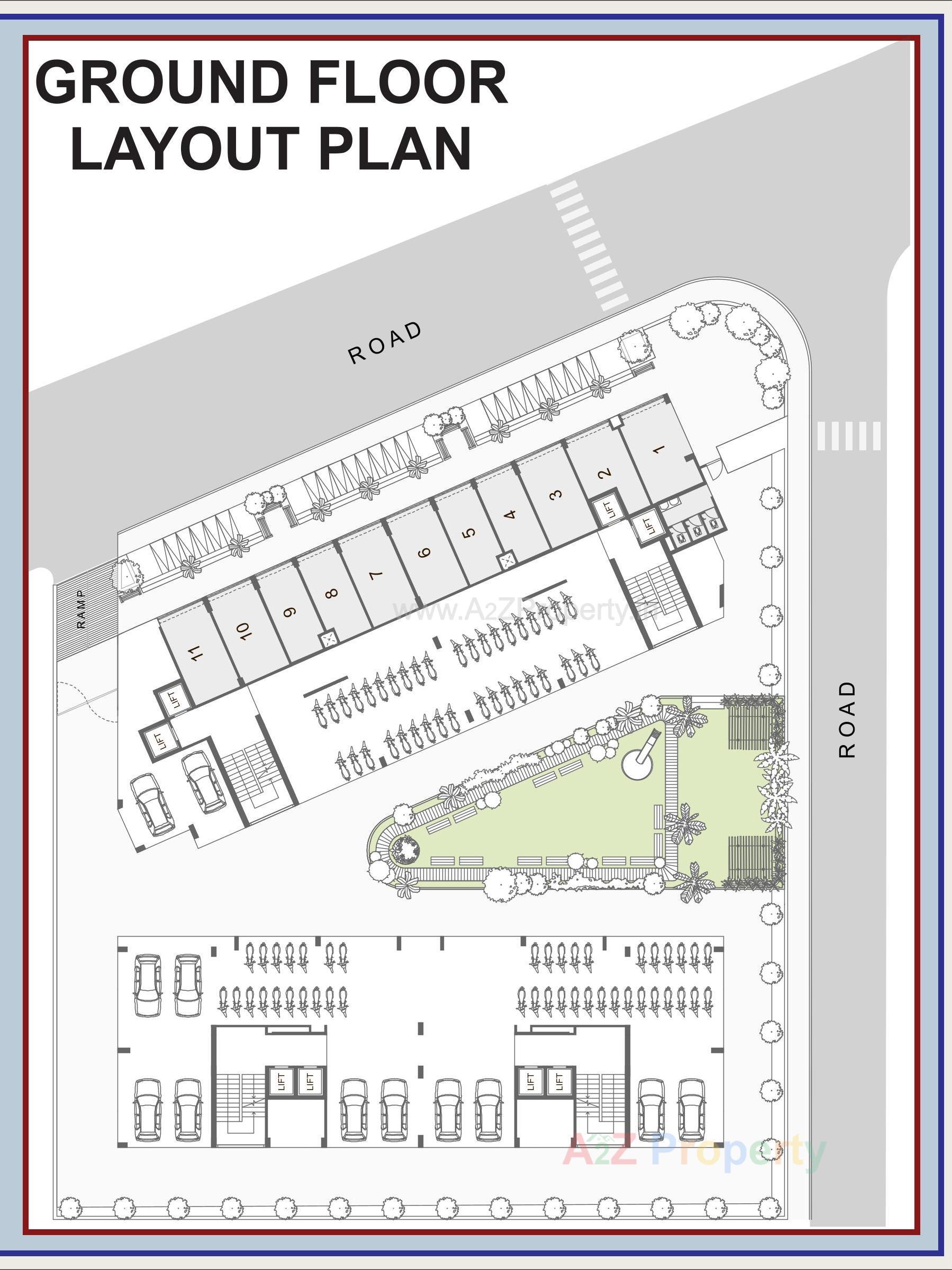 Layout of real estate project Rehmat Residency located at Kalol, Gandhinagar, Gujarat