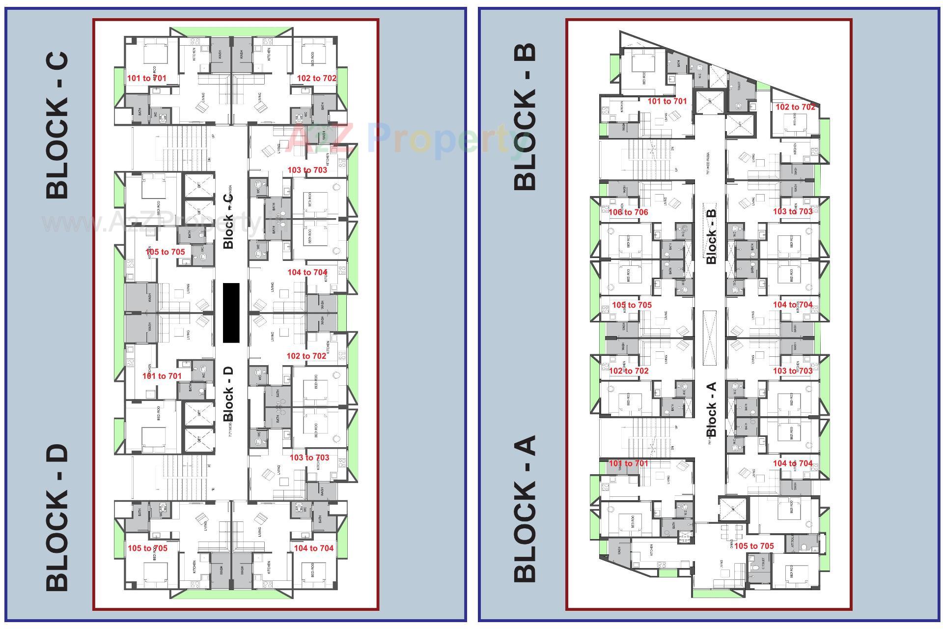 Layout of real estate project Rehmat Residency located at Kalol, Gandhinagar, Gujarat