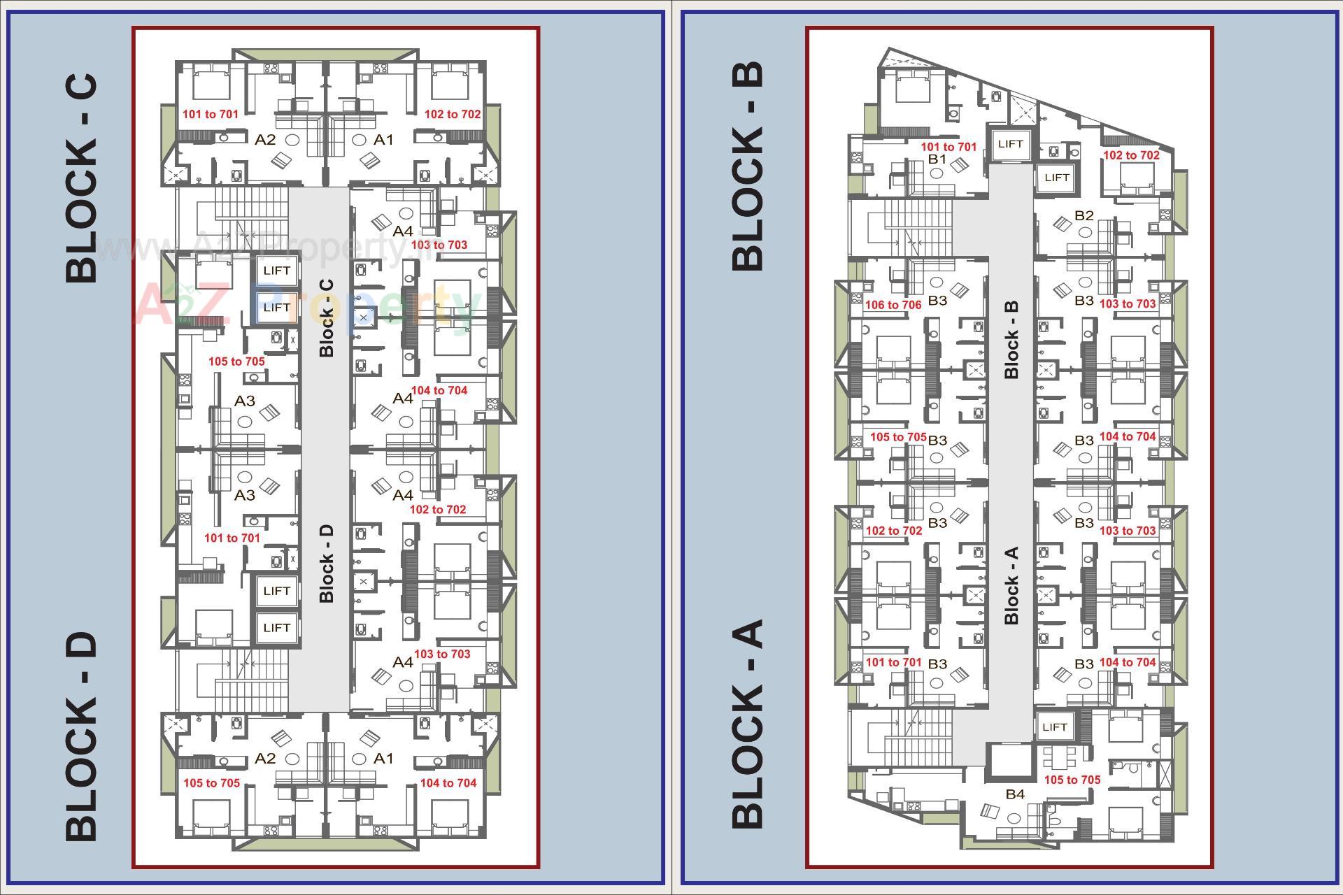 Layout of real estate project Rehmat Residency located at Kalol, Gandhinagar, Gujarat