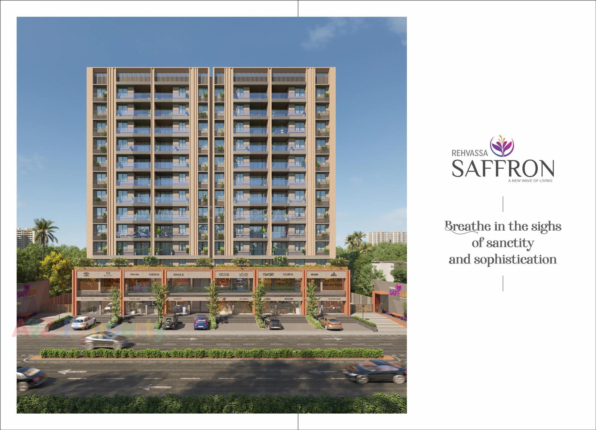 3D Elevation of real estate project Rehvassa Saffron located at Chiloda, Gandhinagar, Gujarat