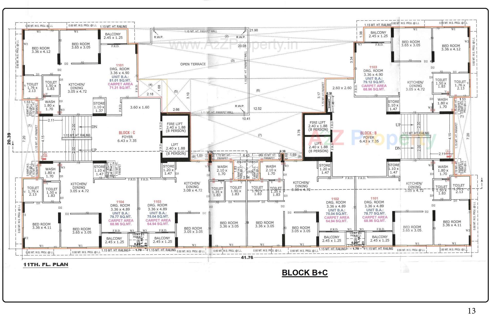 Layout of real estate project Rehvassa Saffron located at Chiloda, Gandhinagar, Gujarat