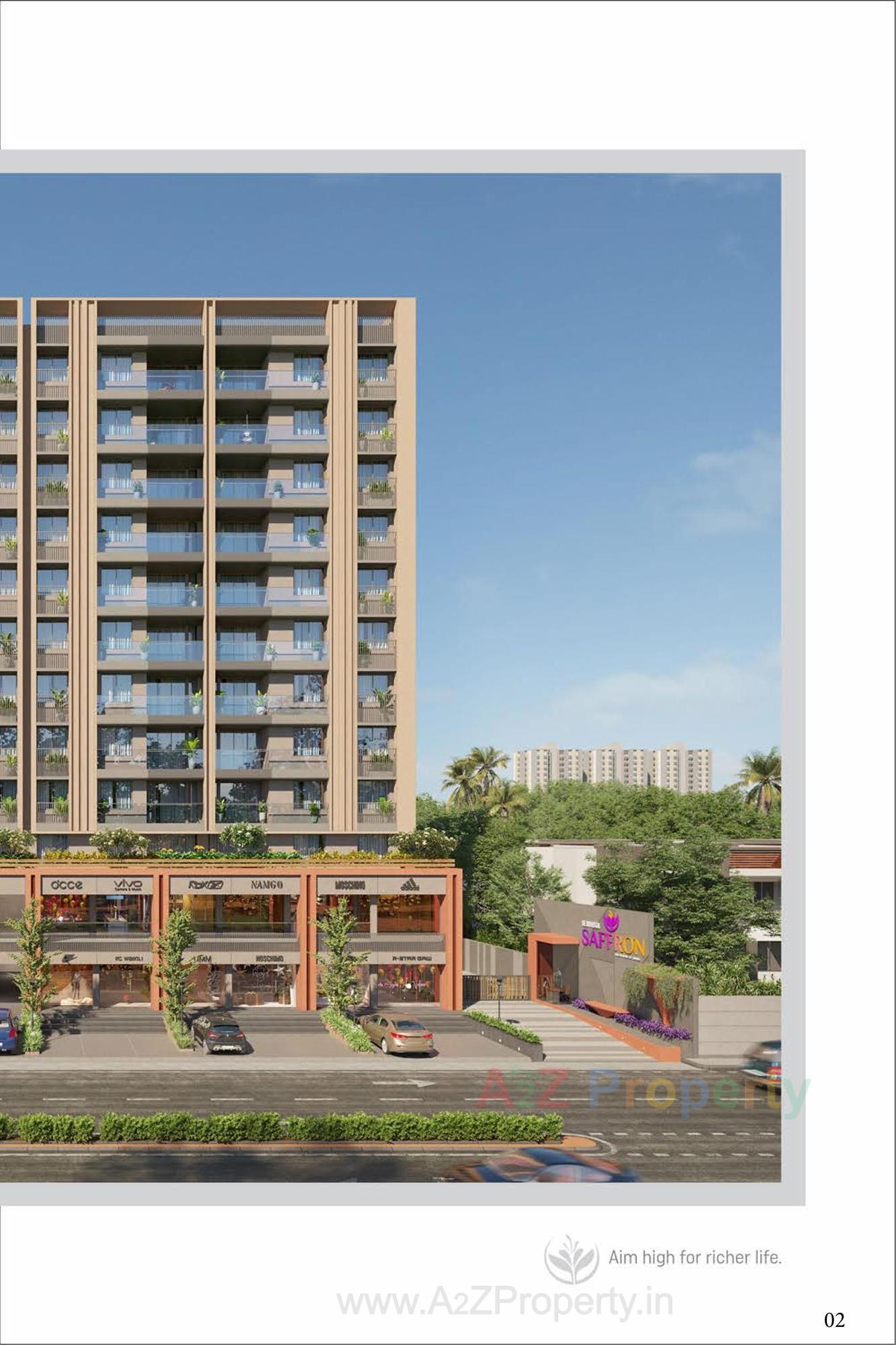 3D Elevation of real estate project Rehvassa Saffron located at Chiloda, Gandhinagar, Gujarat