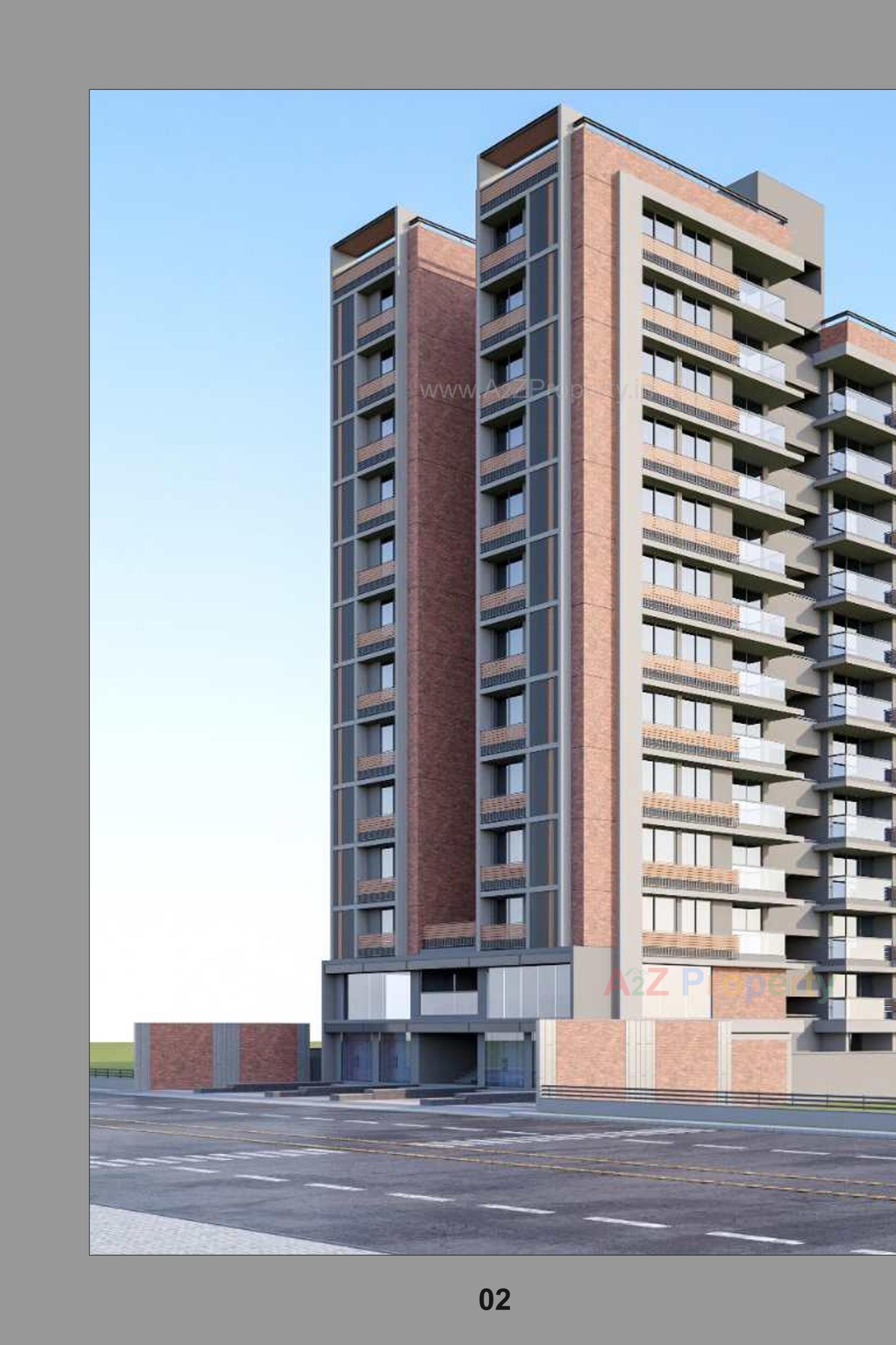 3D Elevation of real estate project Revanta Fortune located at Gandhinagar, Gandhinagar, Gujarat