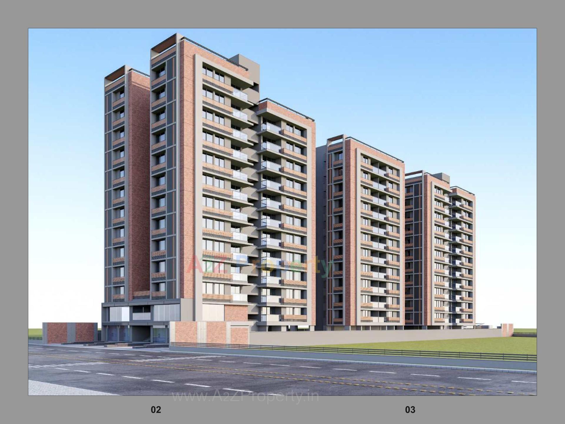 3D Elevation of real estate project Revanta Fortune located at Gandhinagar, Gandhinagar, Gujarat