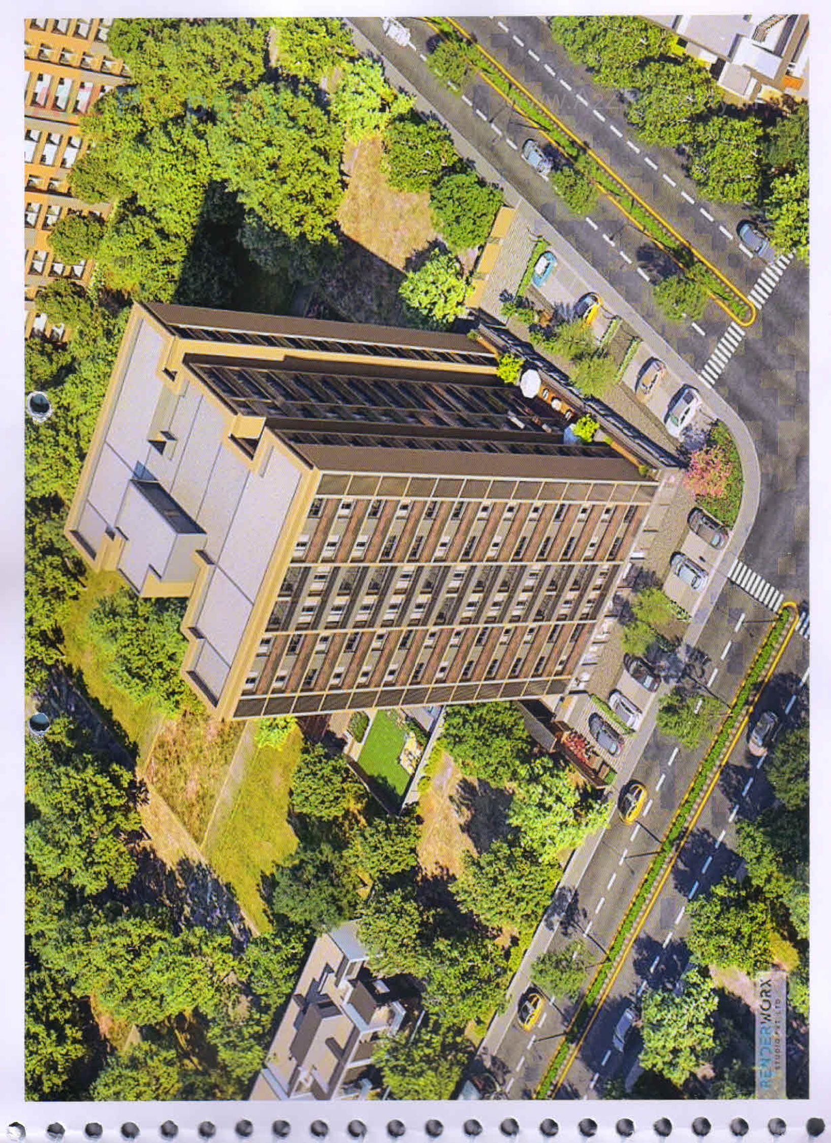 3D Elevation of real estate project Rhythm Heights located at Gandhinagar, Gandhinagar, Gujarat