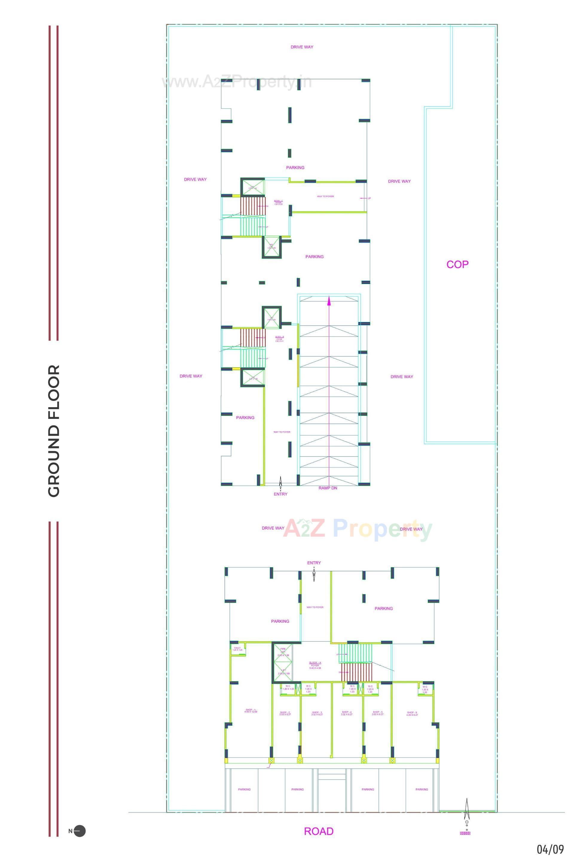 Layout of real estate project Rhythm Sky located at Zundal, Gandhinagar, Gujarat