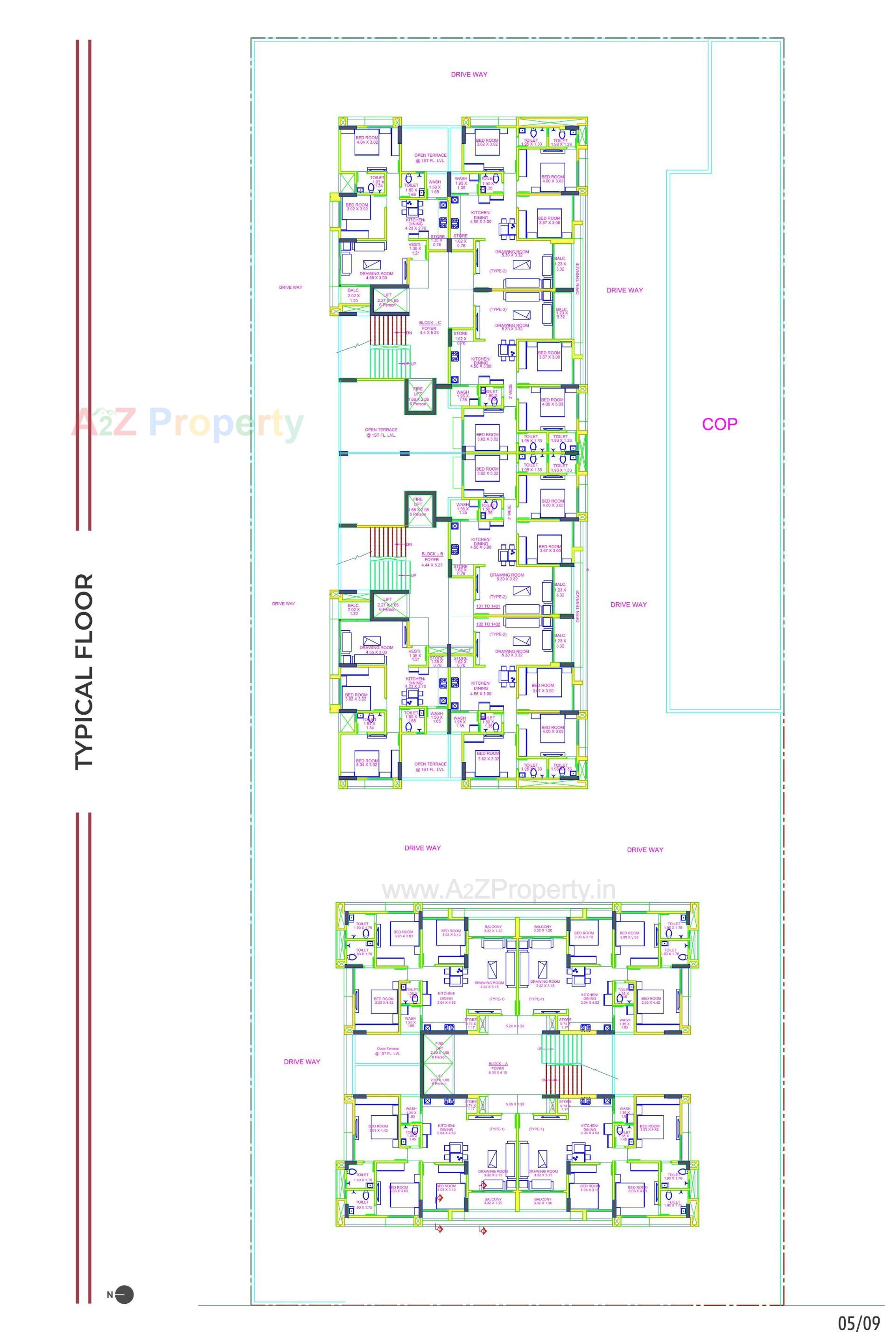 Layout of real estate project Rhythm Sky located at Zundal, Gandhinagar, Gujarat