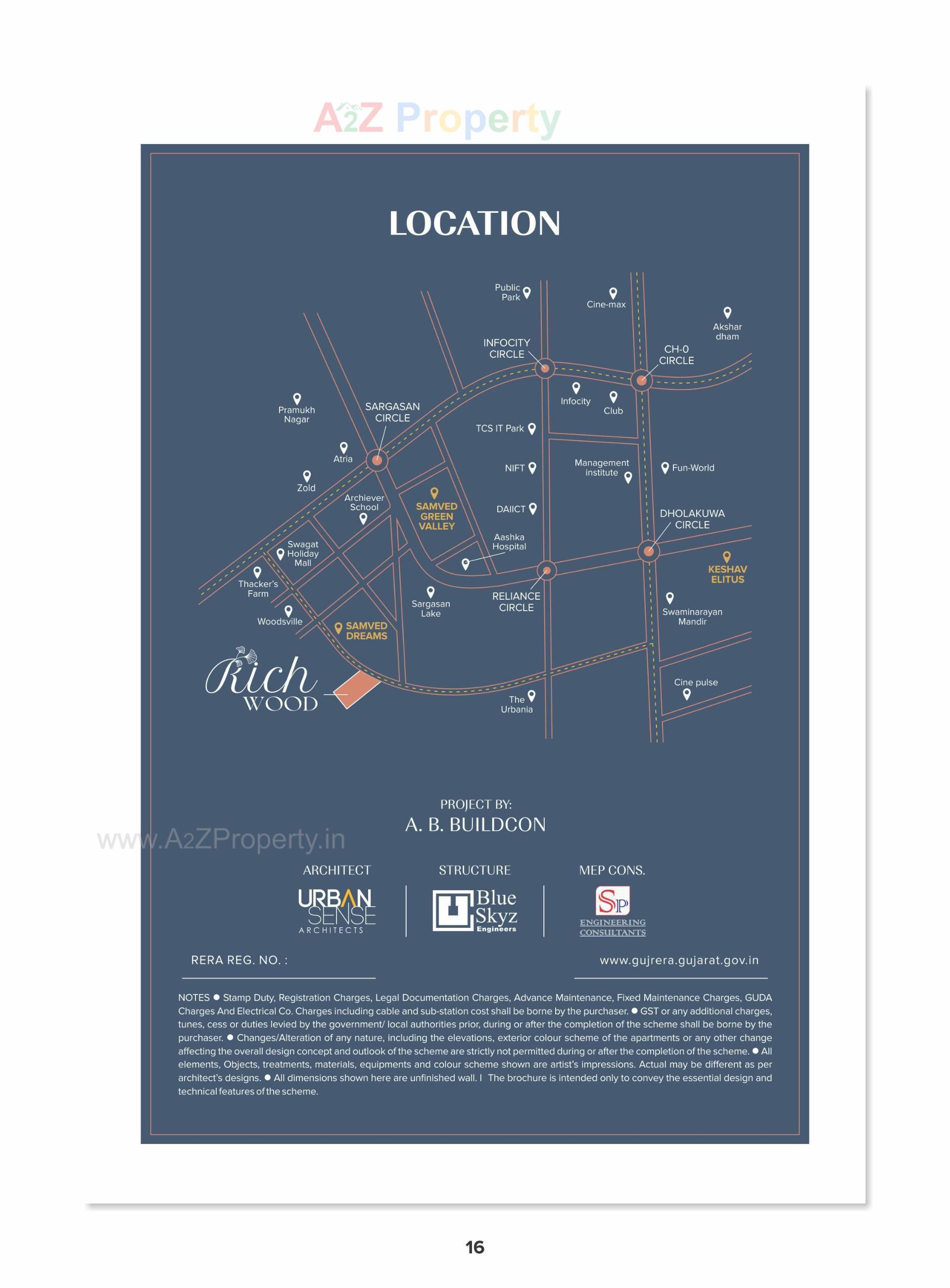  of real estate project Rich Wood located at Sargasan, Gandhinagar, Gujarat