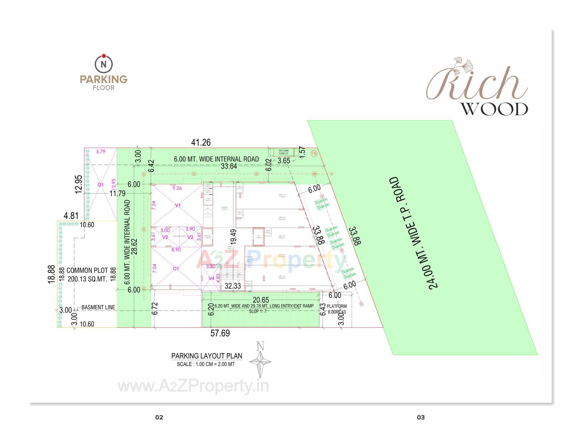 Layout of real estate project Rich Wood located at Sargasan, Gandhinagar, Gujarat