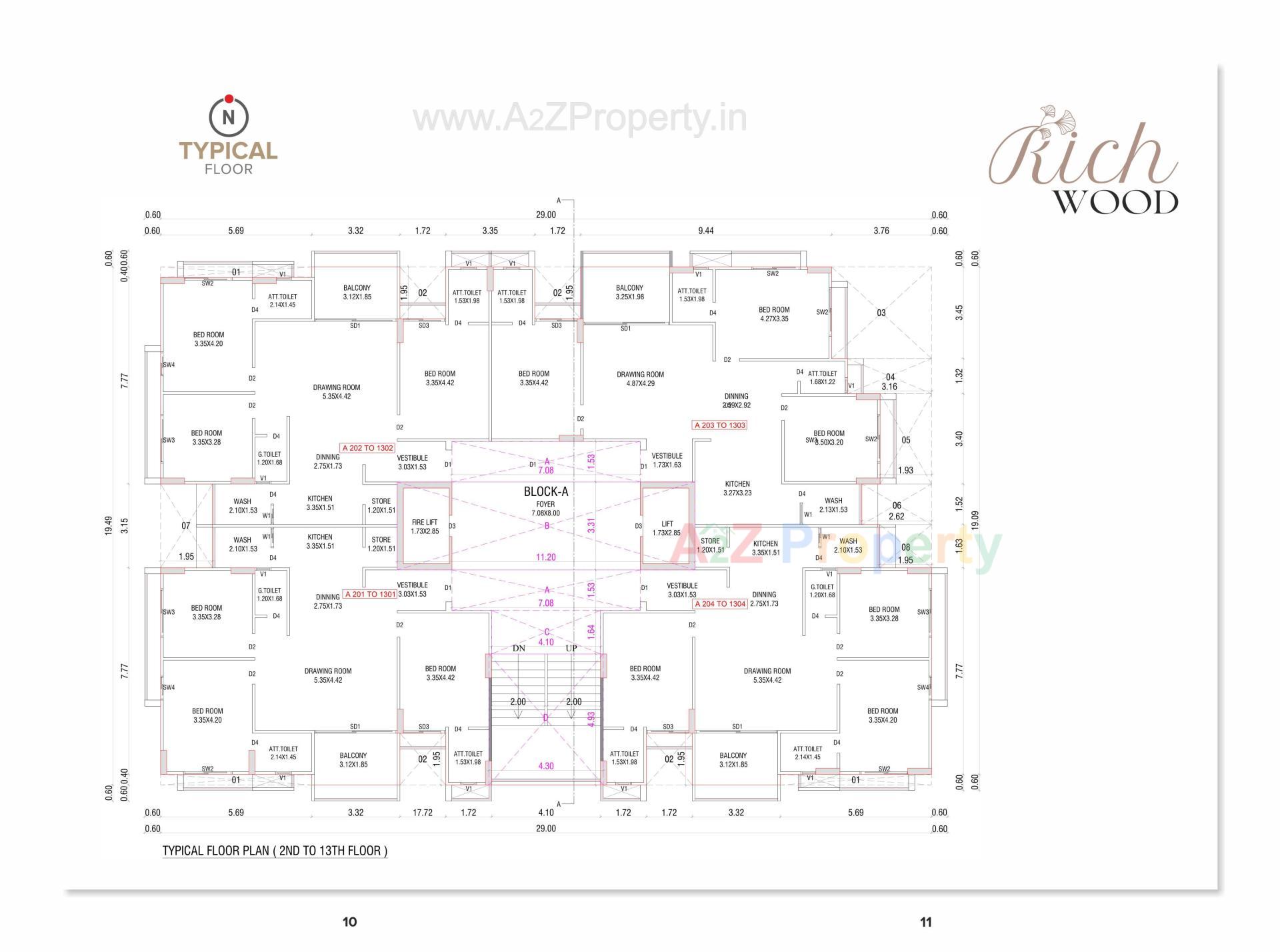 Layout of real estate project Rich Wood located at Sargasan, Gandhinagar, Gujarat