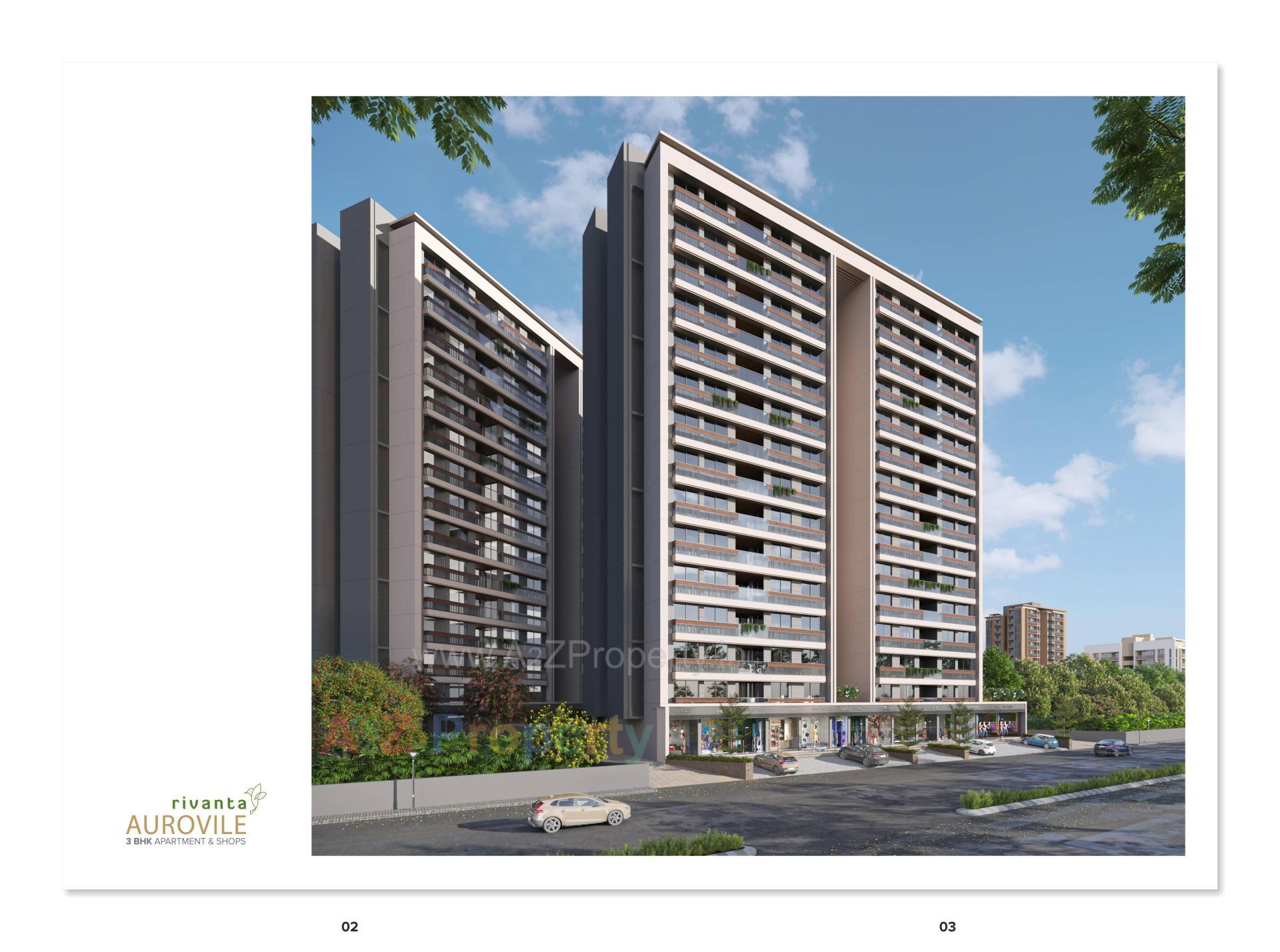 3D Elevation of real estate project Rivanta Aurovile located at Por, Gandhinagar, Gujarat
