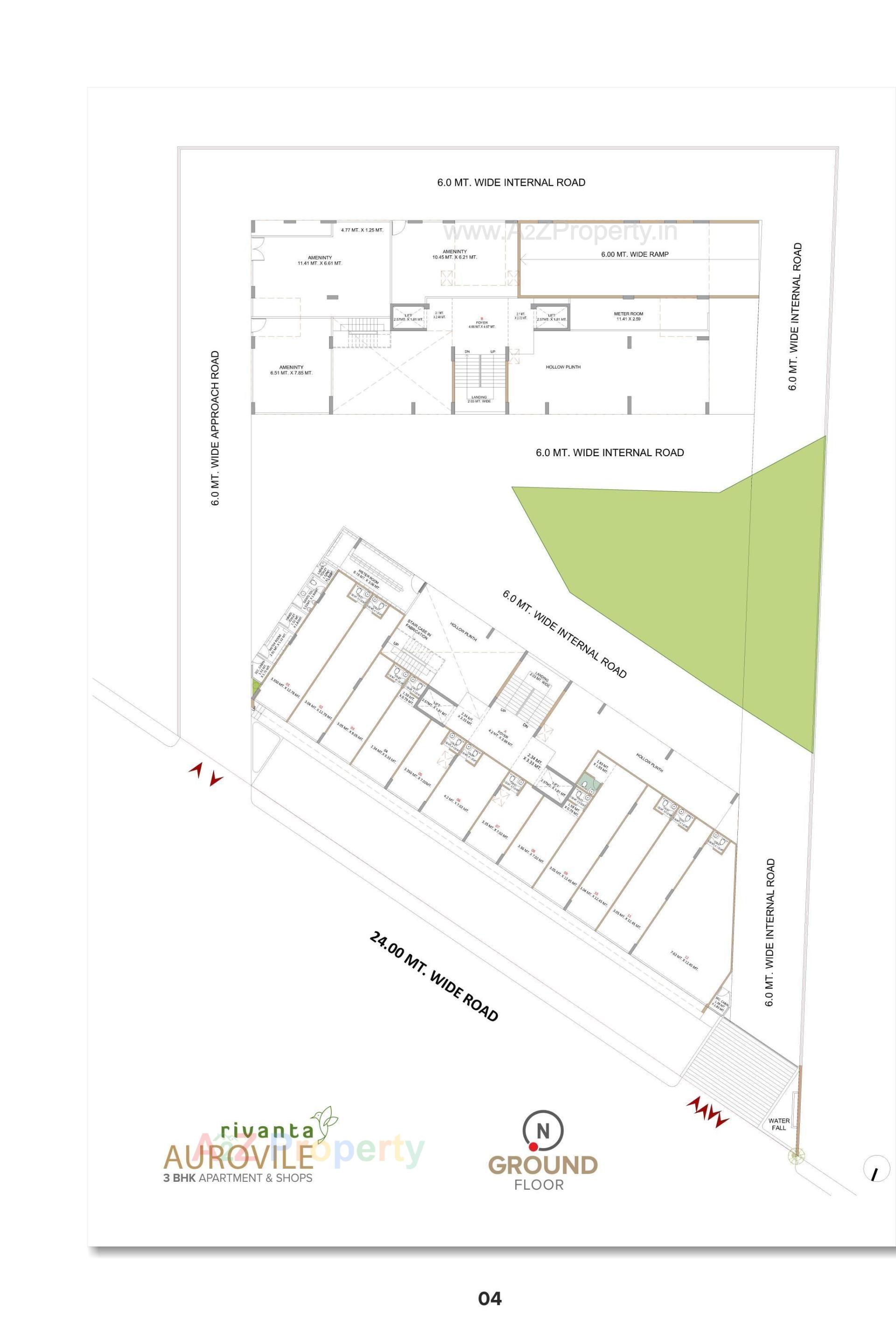Layout of real estate project Rivanta Aurovile located at Por, Gandhinagar, Gujarat
