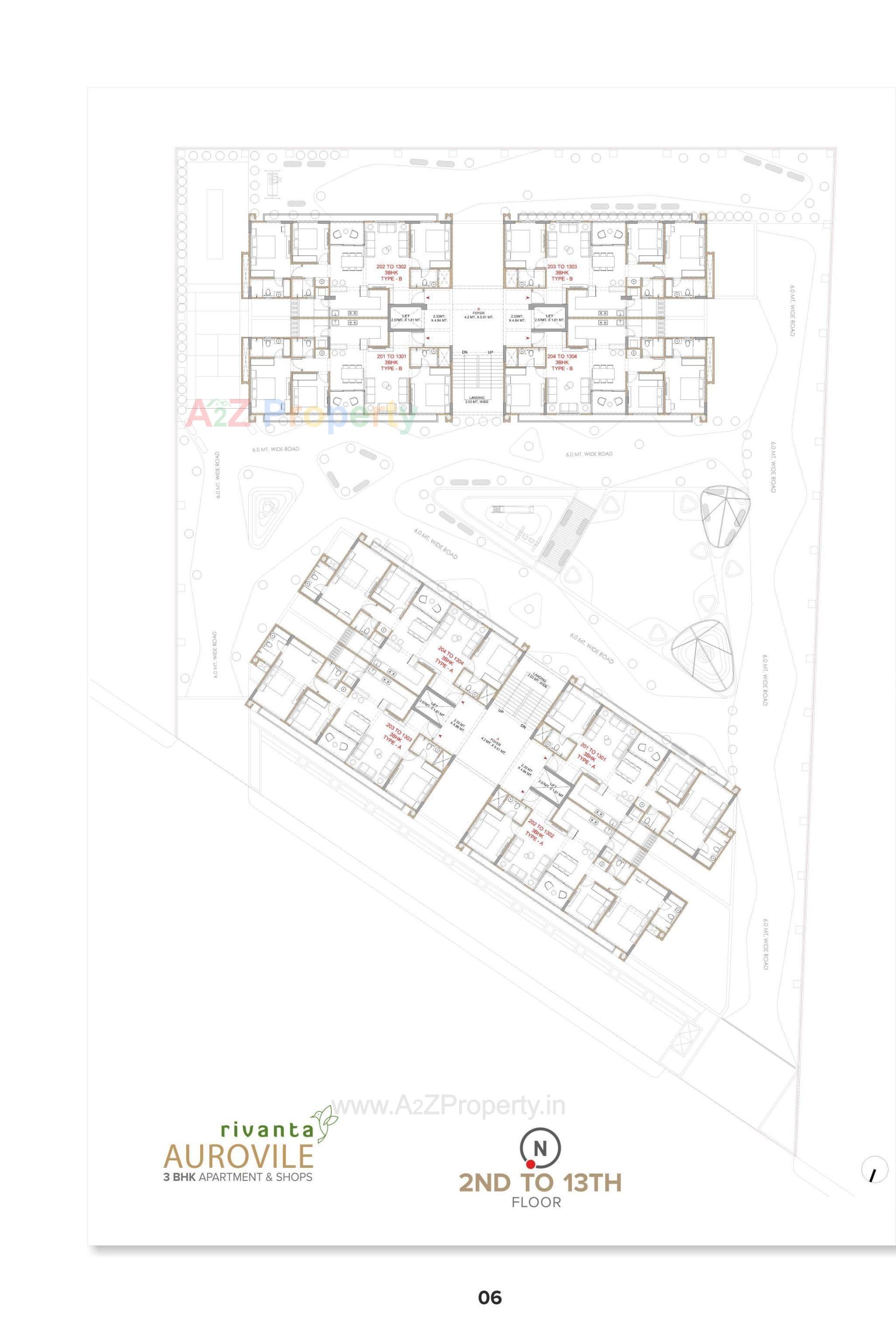 Layout of real estate project Rivanta Aurovile located at Por, Gandhinagar, Gujarat