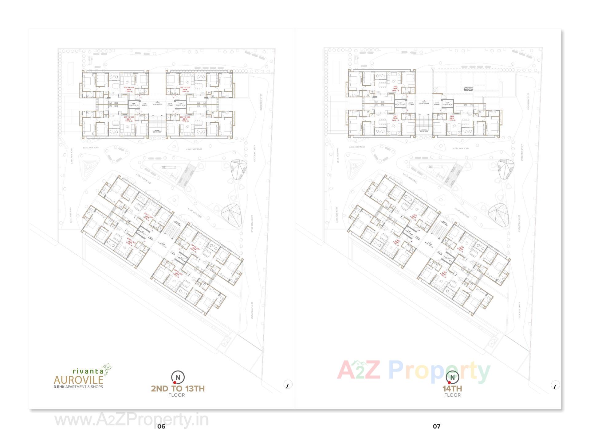 Layout of real estate project Rivanta Aurovile located at Por, Gandhinagar, Gujarat