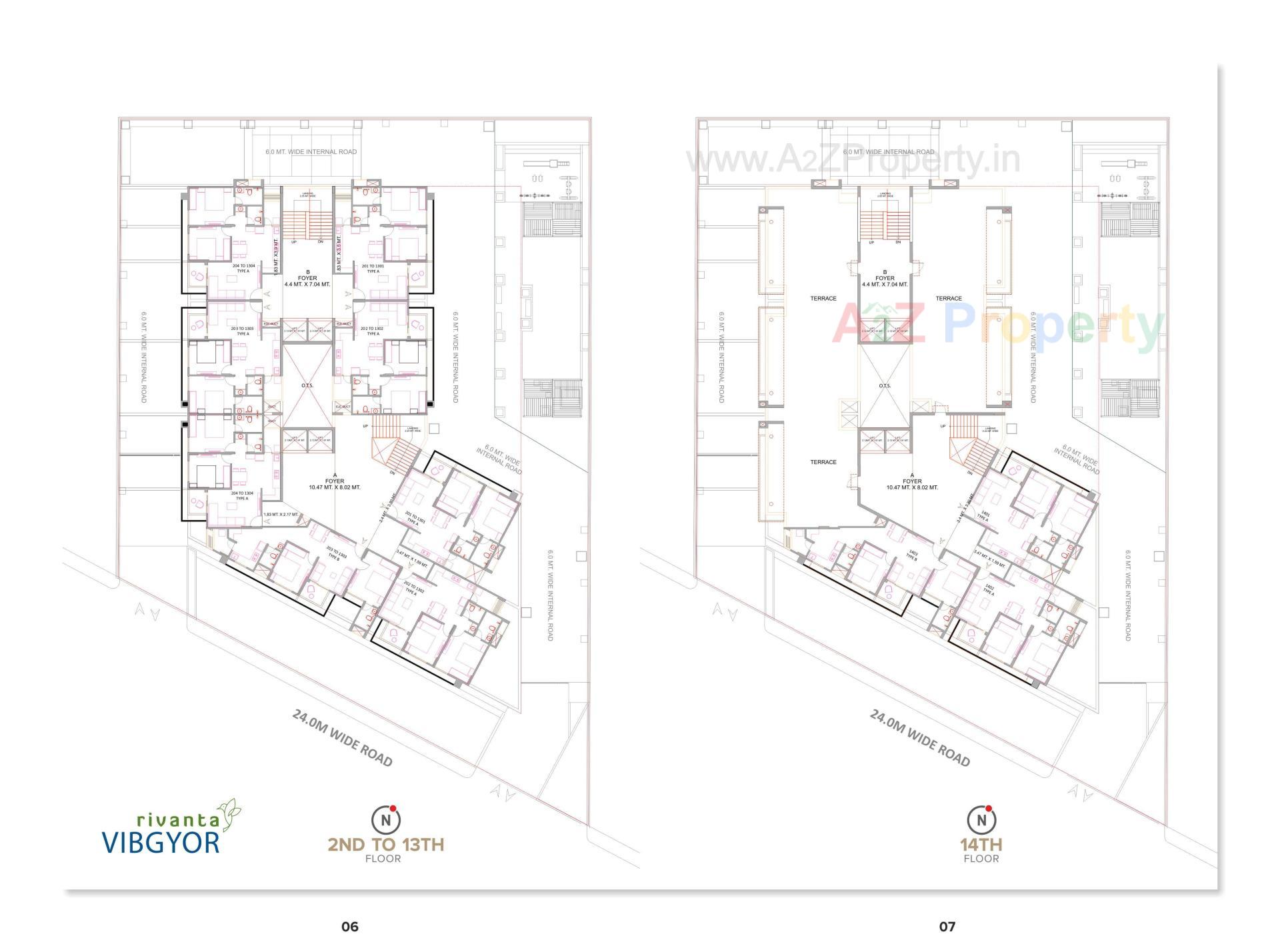 Layout of real estate project Rivanta Vibgyor located at Por, Gandhinagar, Gujarat