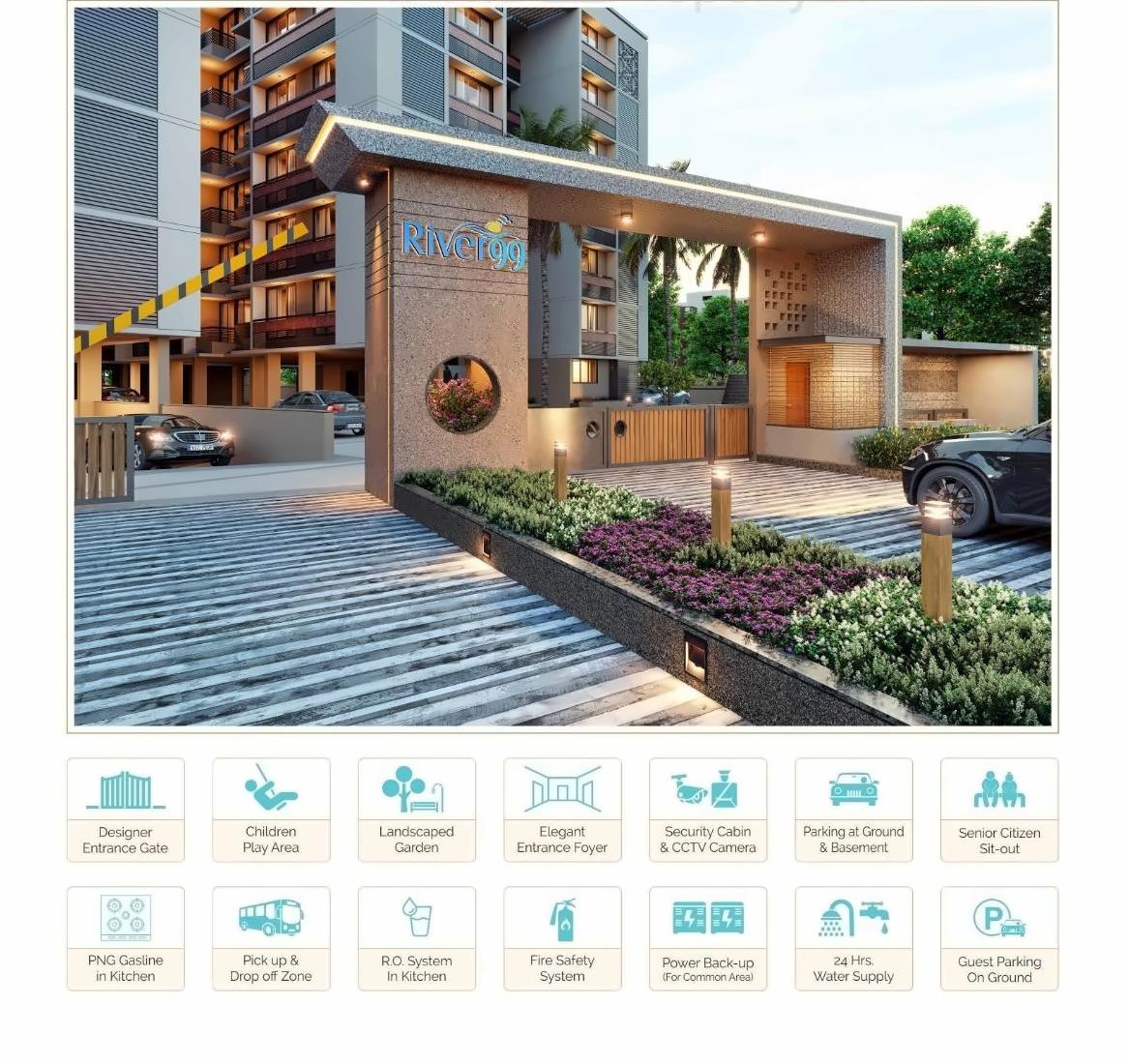 3D Elevation of real estate project River located at Gandhinagar, Gandhinagar, Gujarat