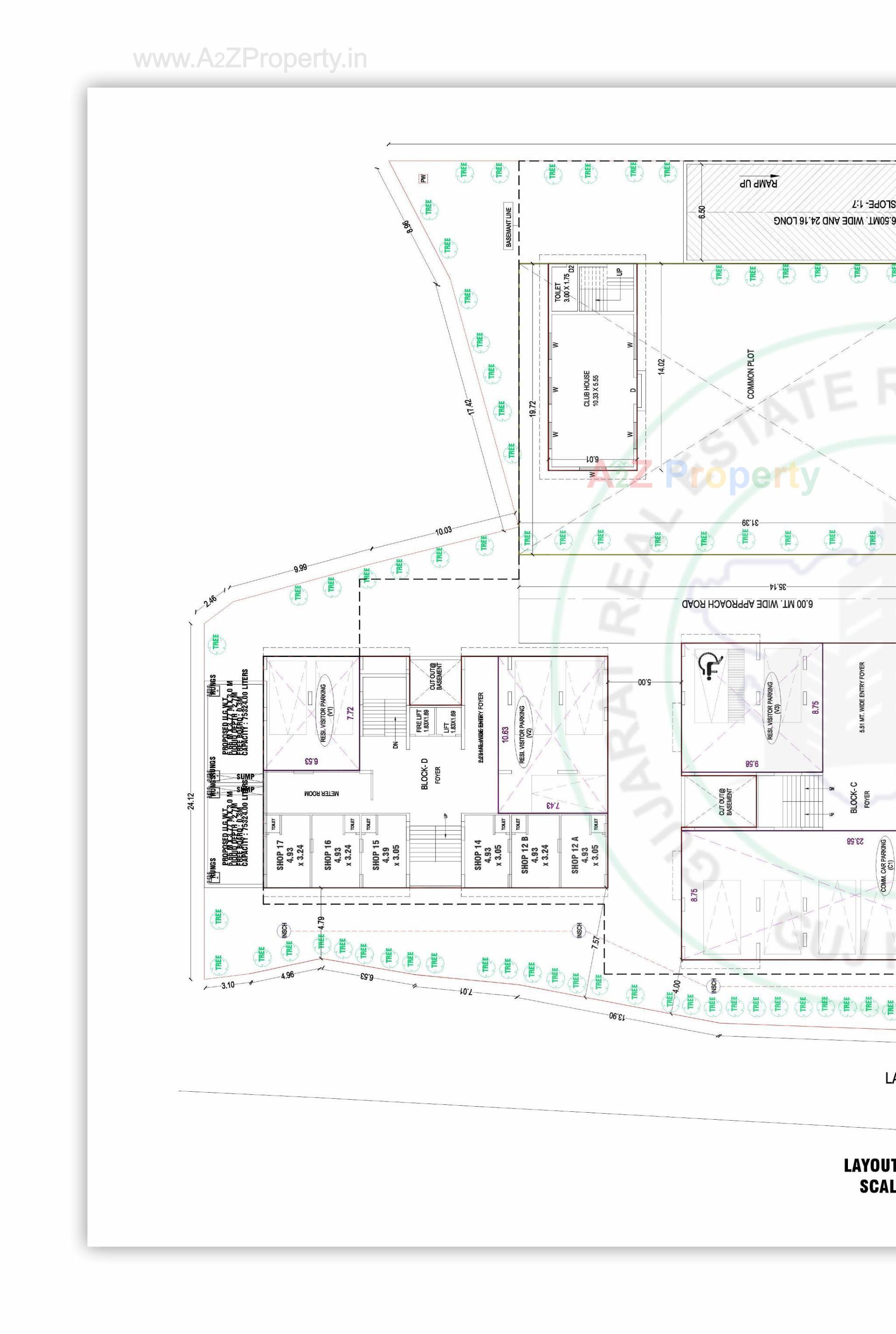 Layout of real estate project River Avenue located at Pethapur, Gandhinagar, Gujarat
