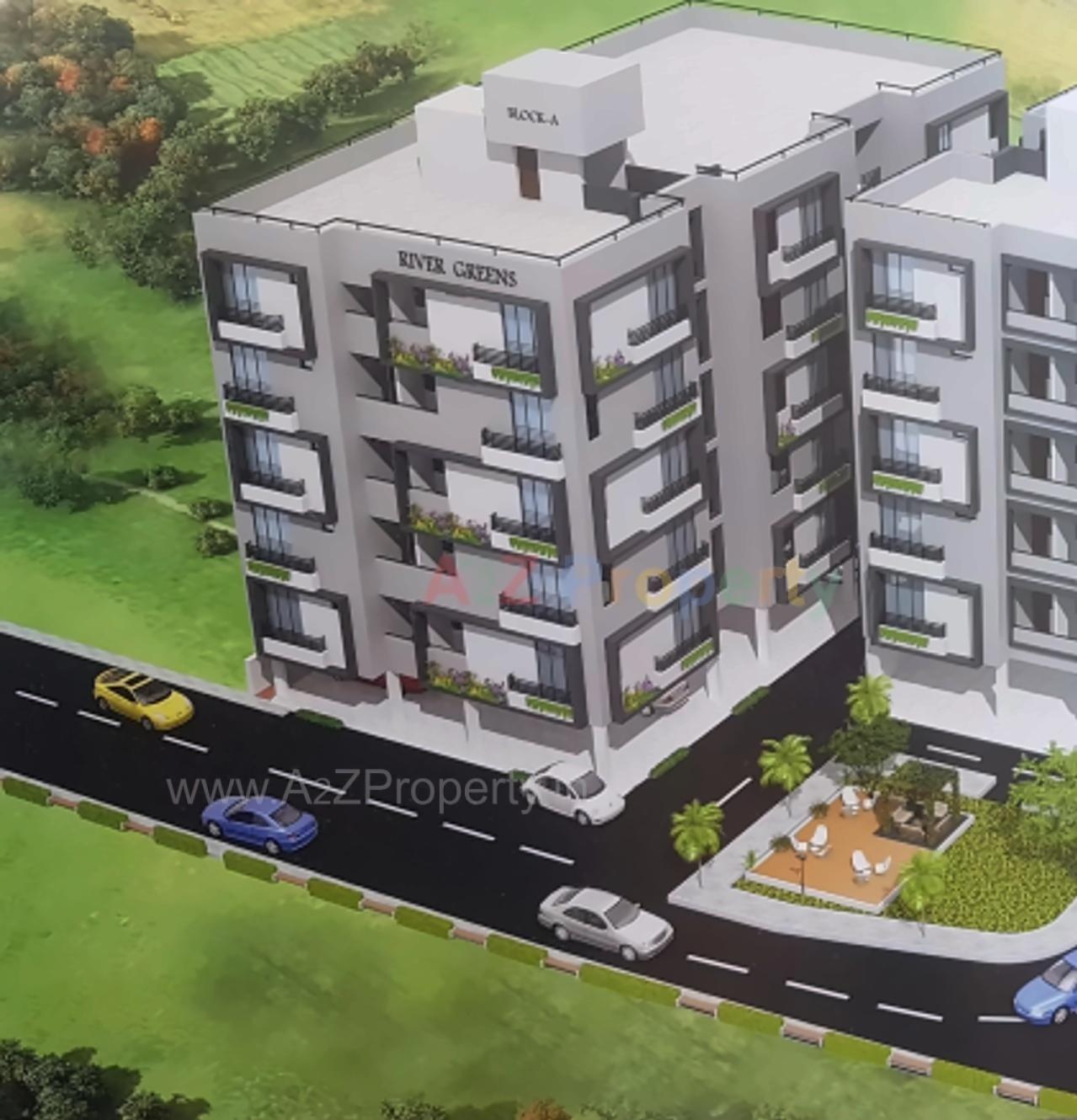 3D Elevation of real estate project River Greens located at Gandhinagar, Gandhinagar, Gujarat