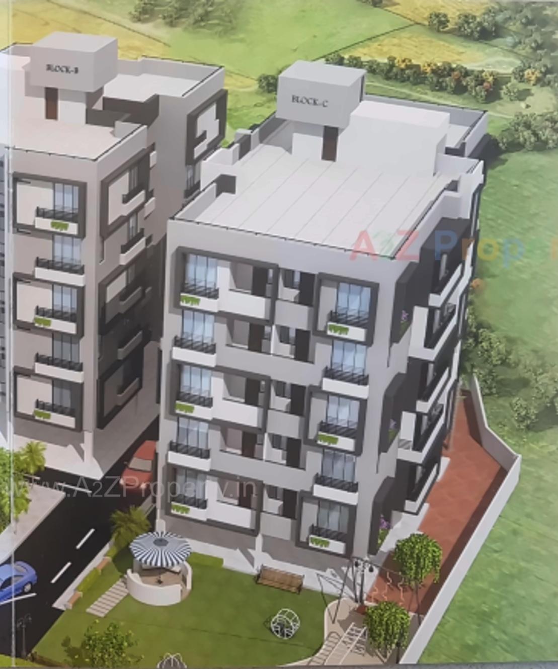 3D Elevation of real estate project River Greens located at Gandhinagar, Gandhinagar, Gujarat