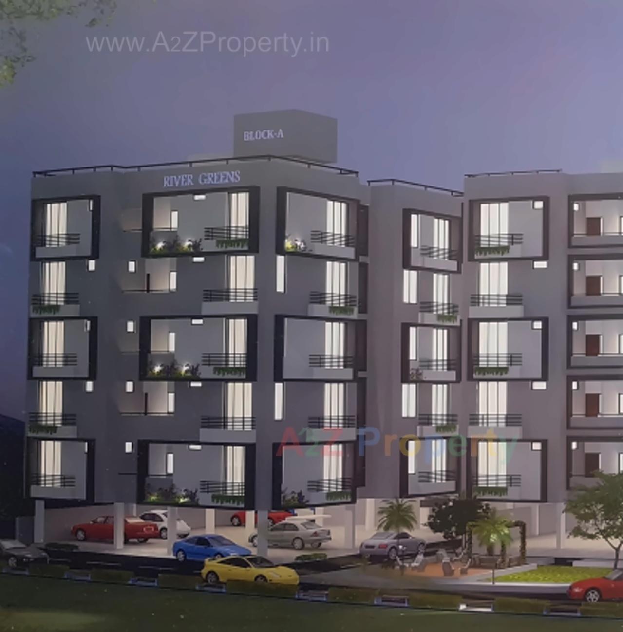 3D Elevation of real estate project River Greens located at Gandhinagar, Gandhinagar, Gujarat