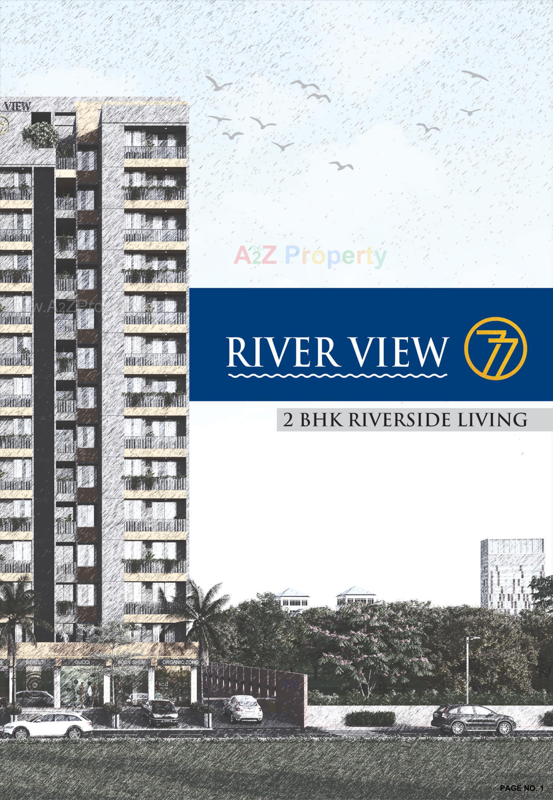 3D Elevation of real estate project River View located at Raysan, Gandhinagar, Gujarat
