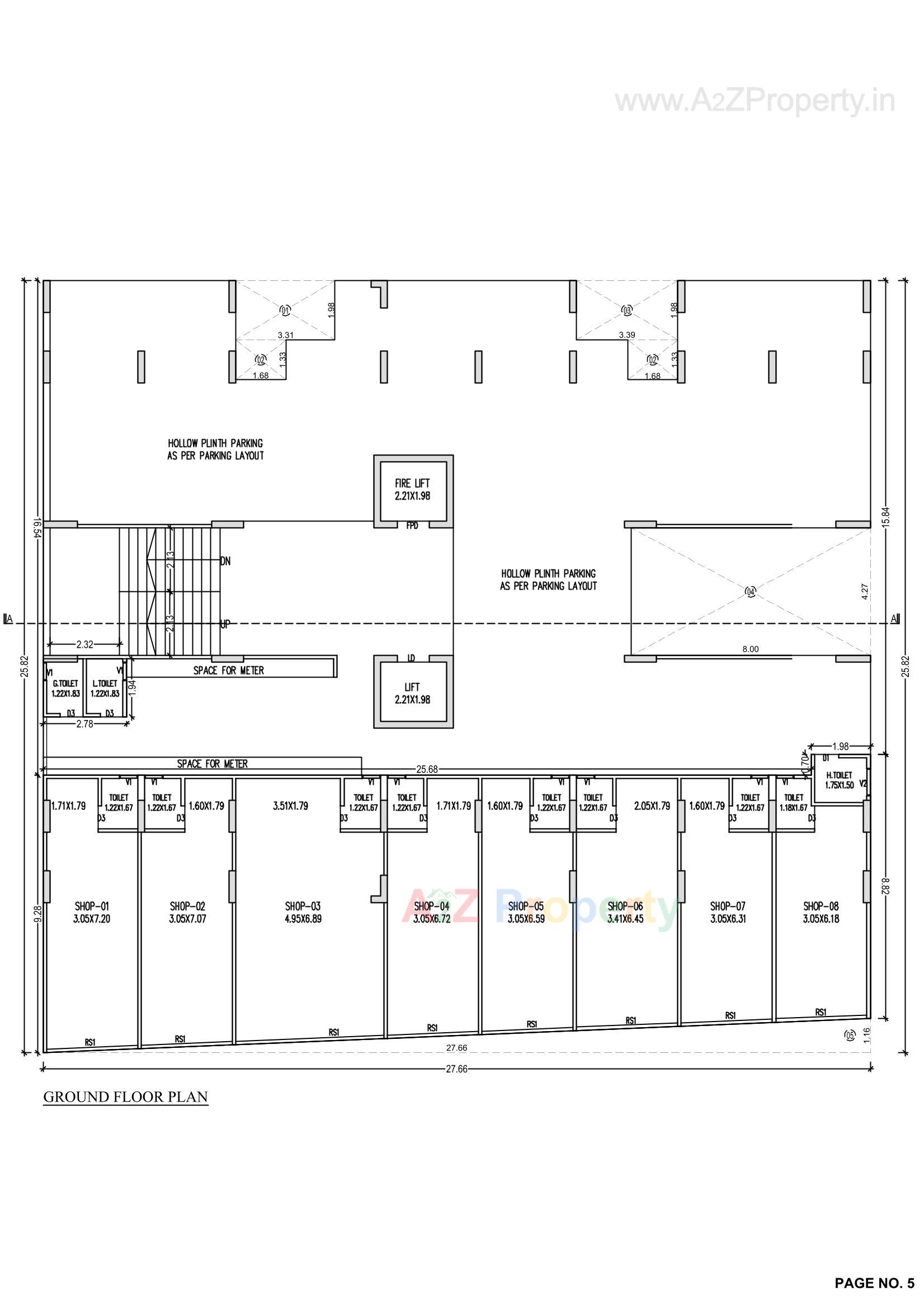 Layout of real estate project River View located at Raysan, Gandhinagar, Gujarat
