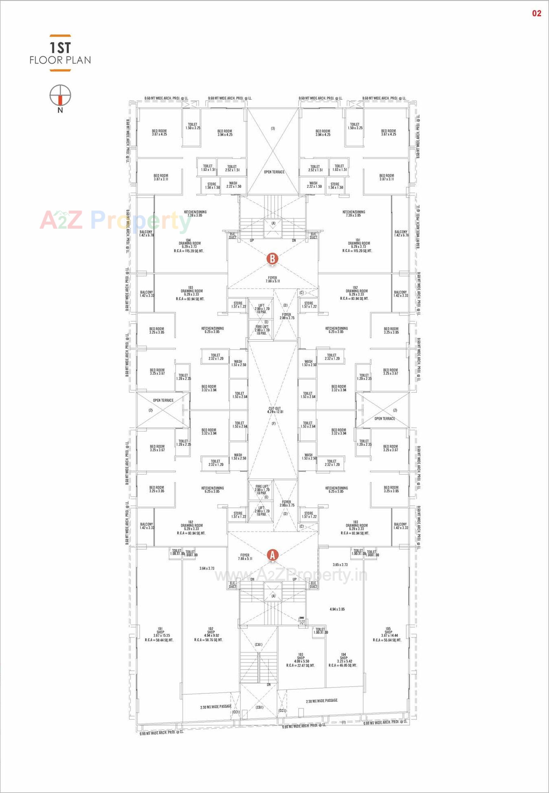 Layout of real estate project Riverside 90 located at Kudasan, Gandhinagar, Gujarat
