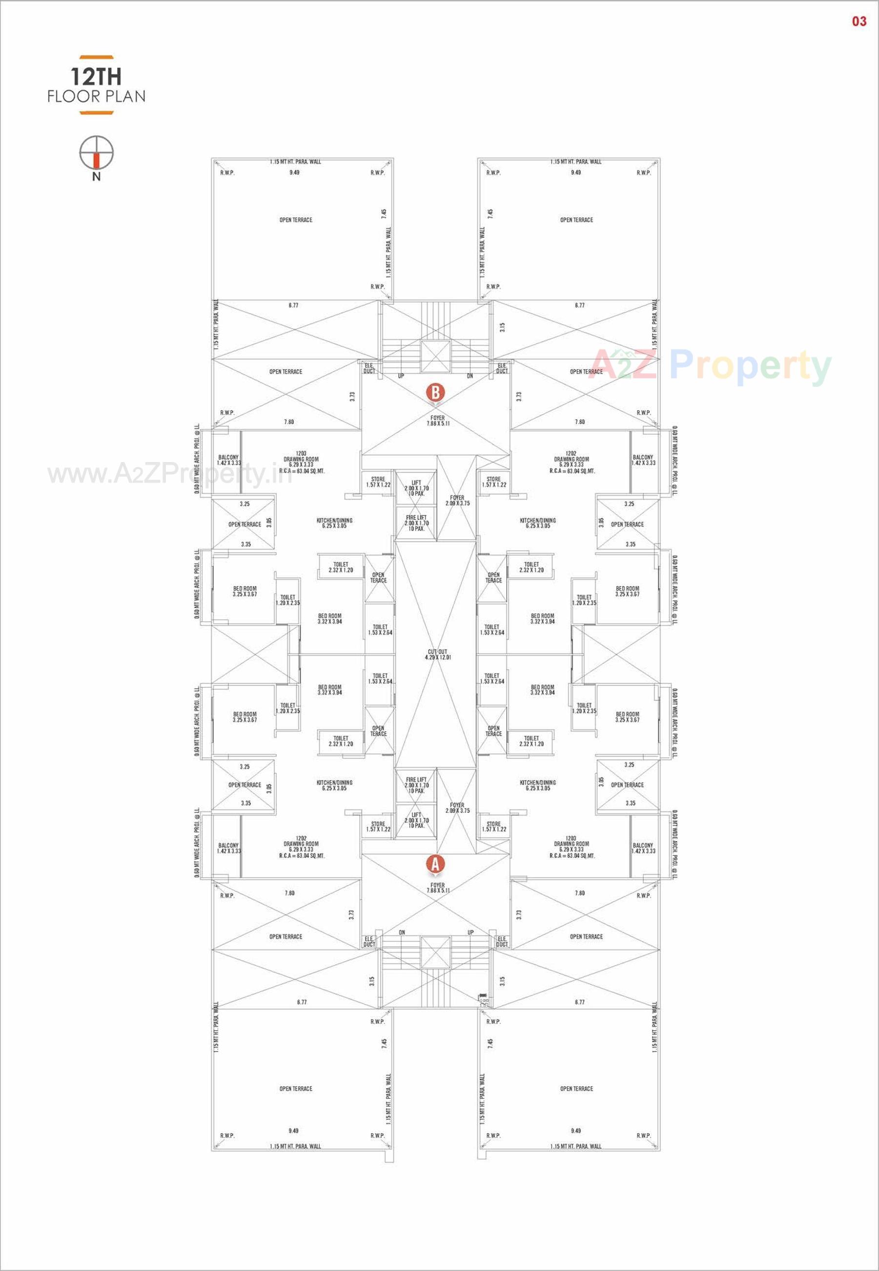 Layout of real estate project Riverside 90 located at Kudasan, Gandhinagar, Gujarat