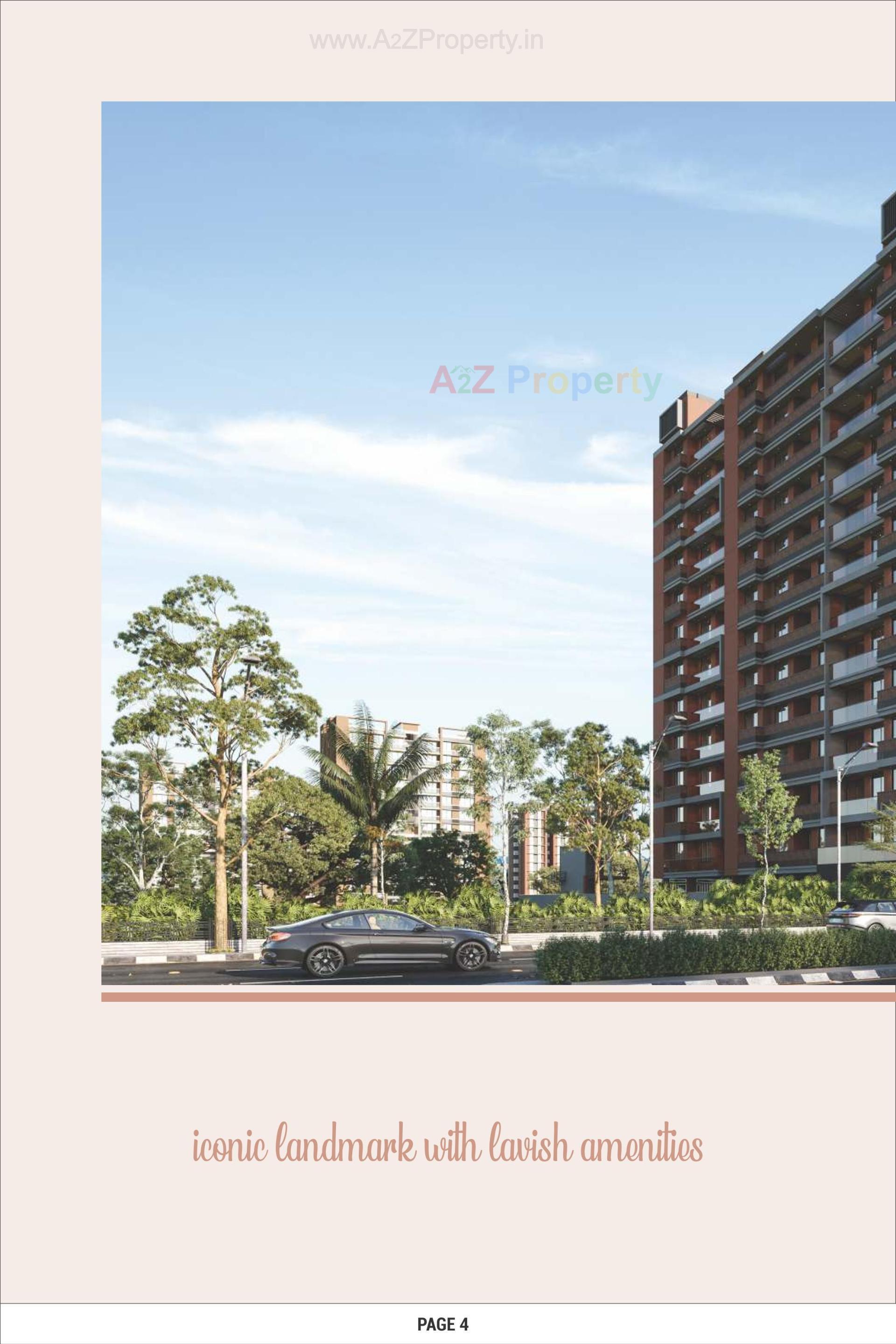 3D Elevation of real estate project Rj Pearl located at Chandkhed, Gandhinagar, Gujarat