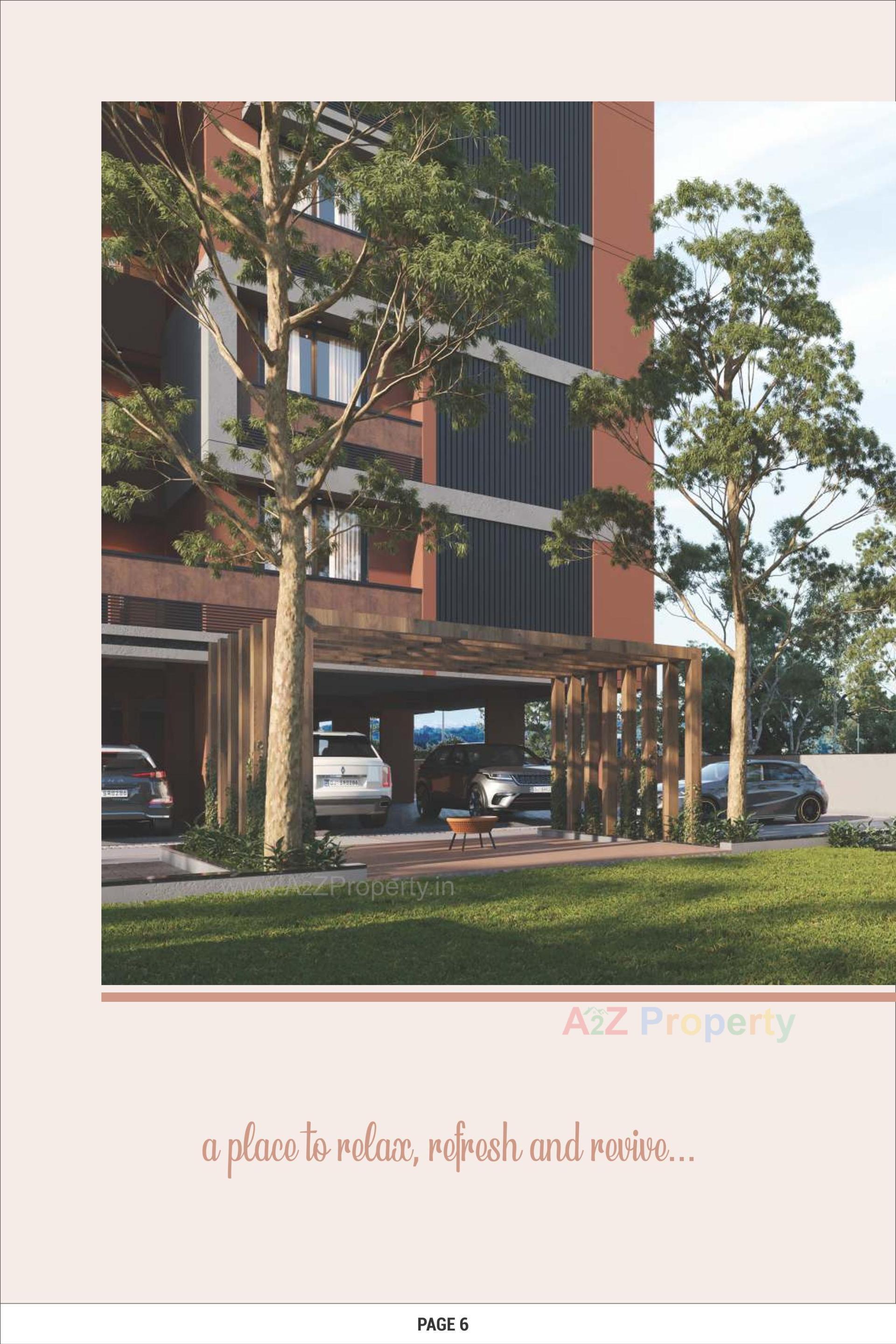 3D Elevation of real estate project Rj Pearl located at Chandkhed, Gandhinagar, Gujarat