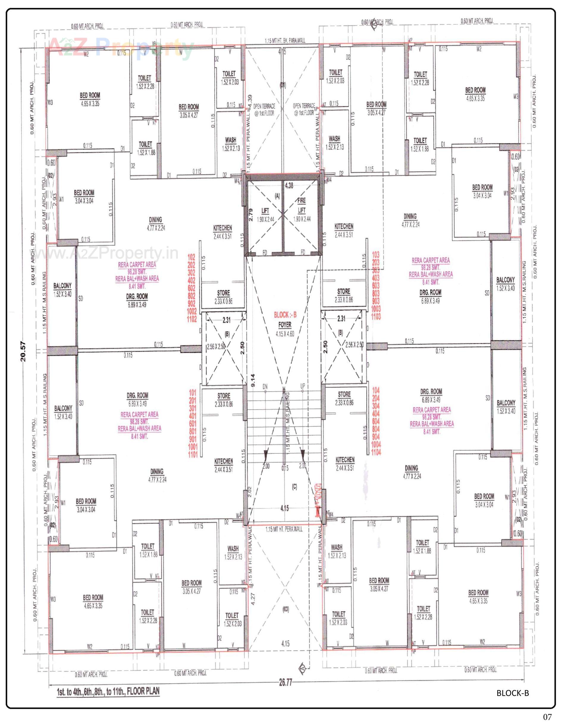 Layout of real estate project Rosevill Regius located at Sargasan, Gandhinagar, Gujarat