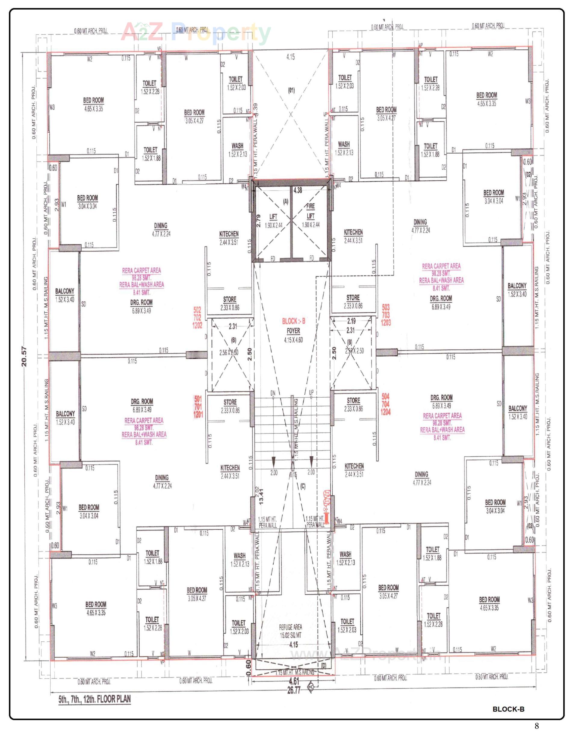 Layout of real estate project Rosevill Regius located at Sargasan, Gandhinagar, Gujarat