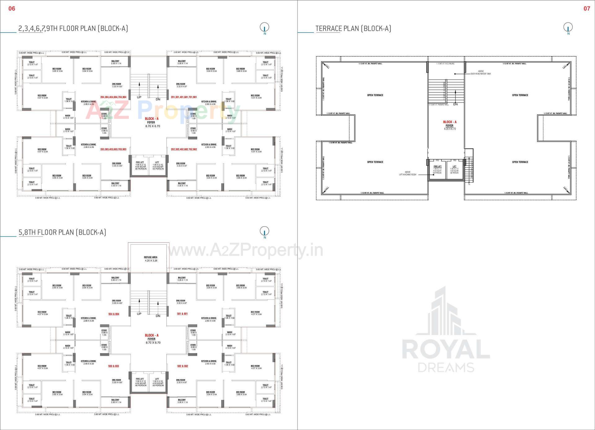 Layout of real estate project Royal Dreams located at Khoraj, Gandhinagar, Gujarat