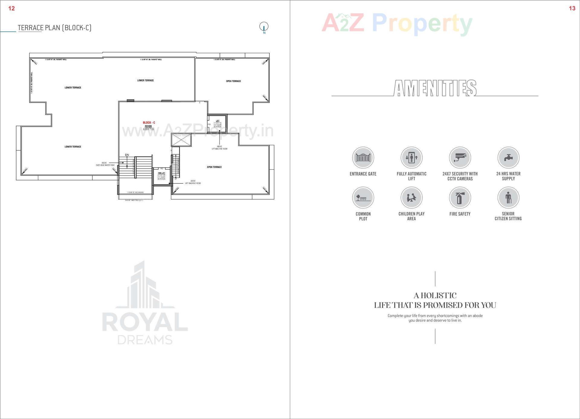 Layout of real estate project Royal Dreams located at Khoraj, Gandhinagar, Gujarat