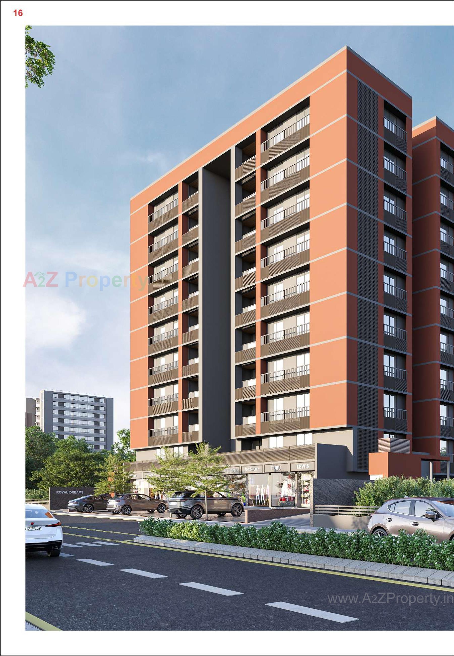 3D Elevation of real estate project Royal Dreams located at Khoraj, Gandhinagar, Gujarat