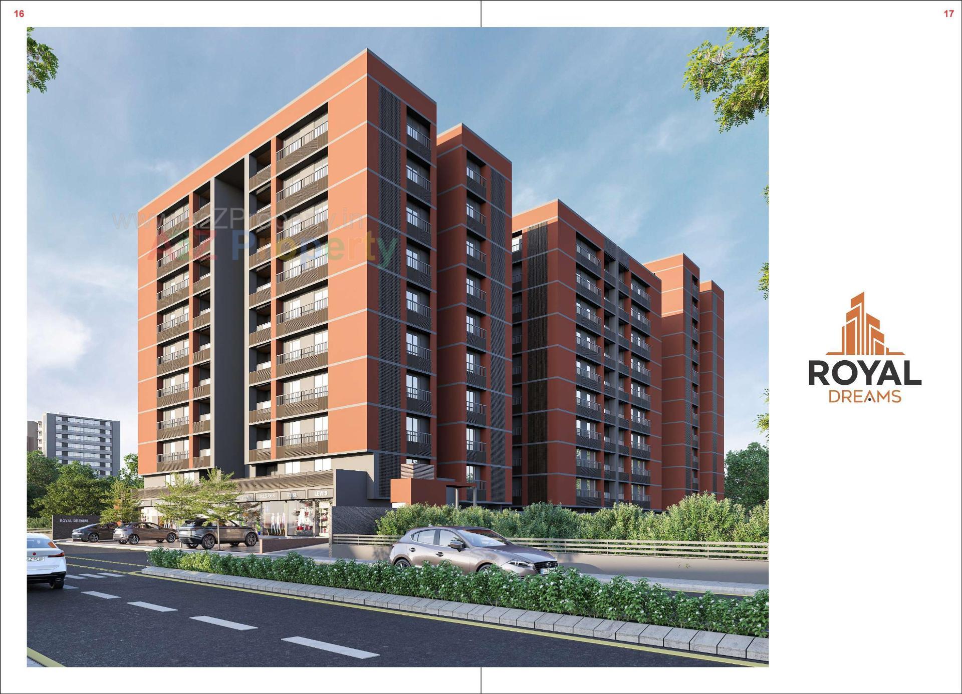 3D Elevation of real estate project Royal Dreams located at Khoraj, Gandhinagar, Gujarat