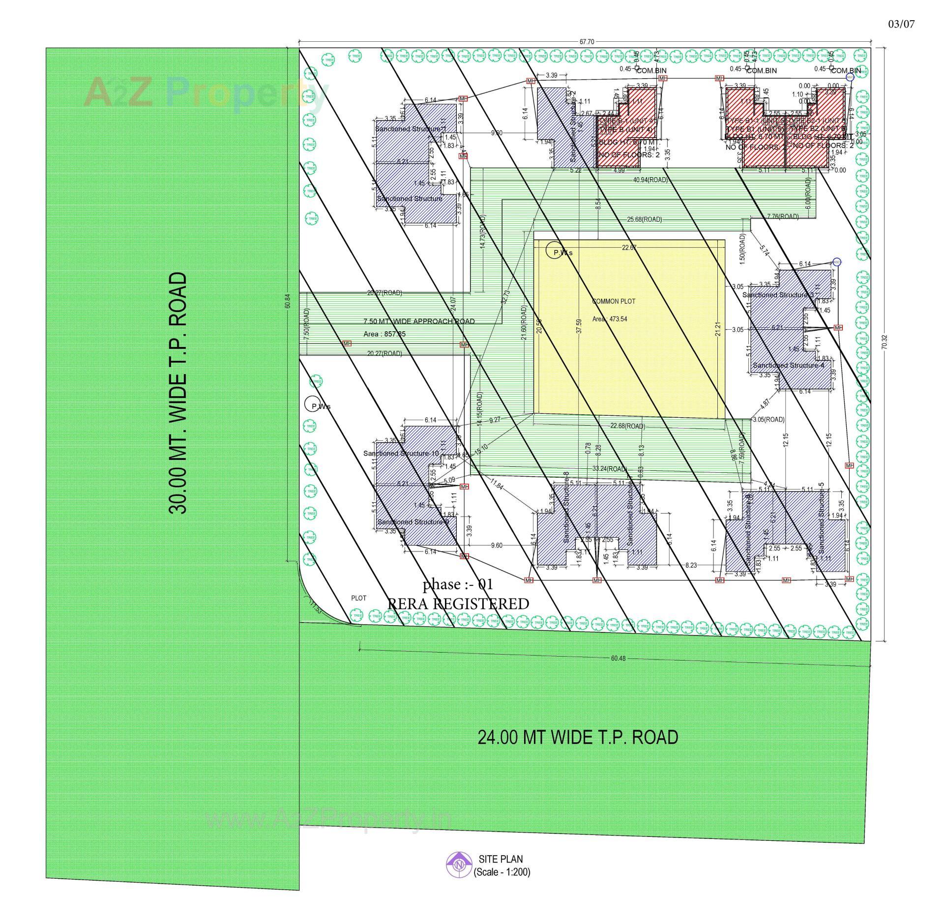 Layout of real estate project Royal Orchid located at Zundal, Gandhinagar, Gujarat