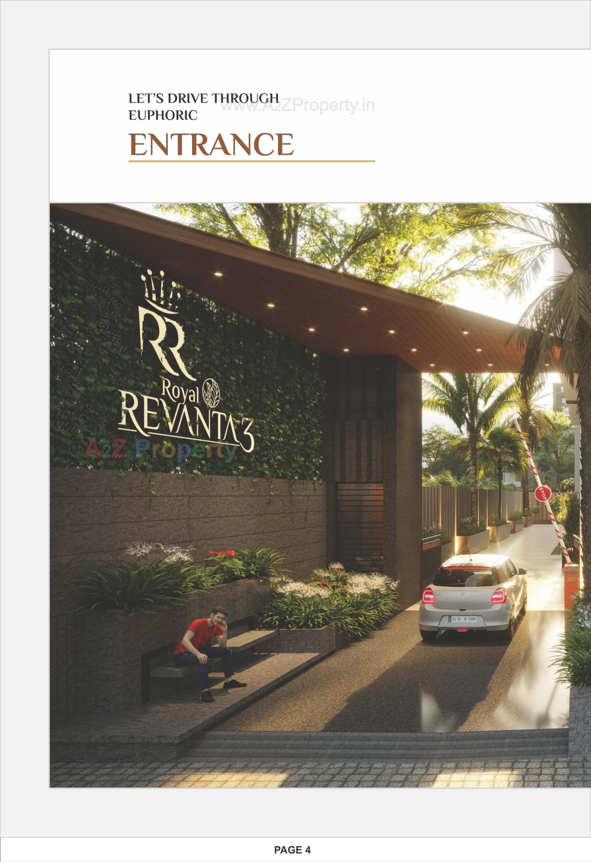 3D Elevation of real estate project Royal Revanta located at Kudasan, Gandhinagar, Gujarat