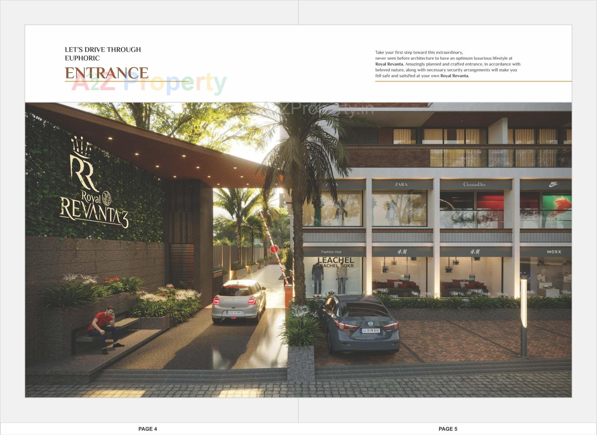 3D Elevation of real estate project Royal Revanta located at Kudasan, Gandhinagar, Gujarat