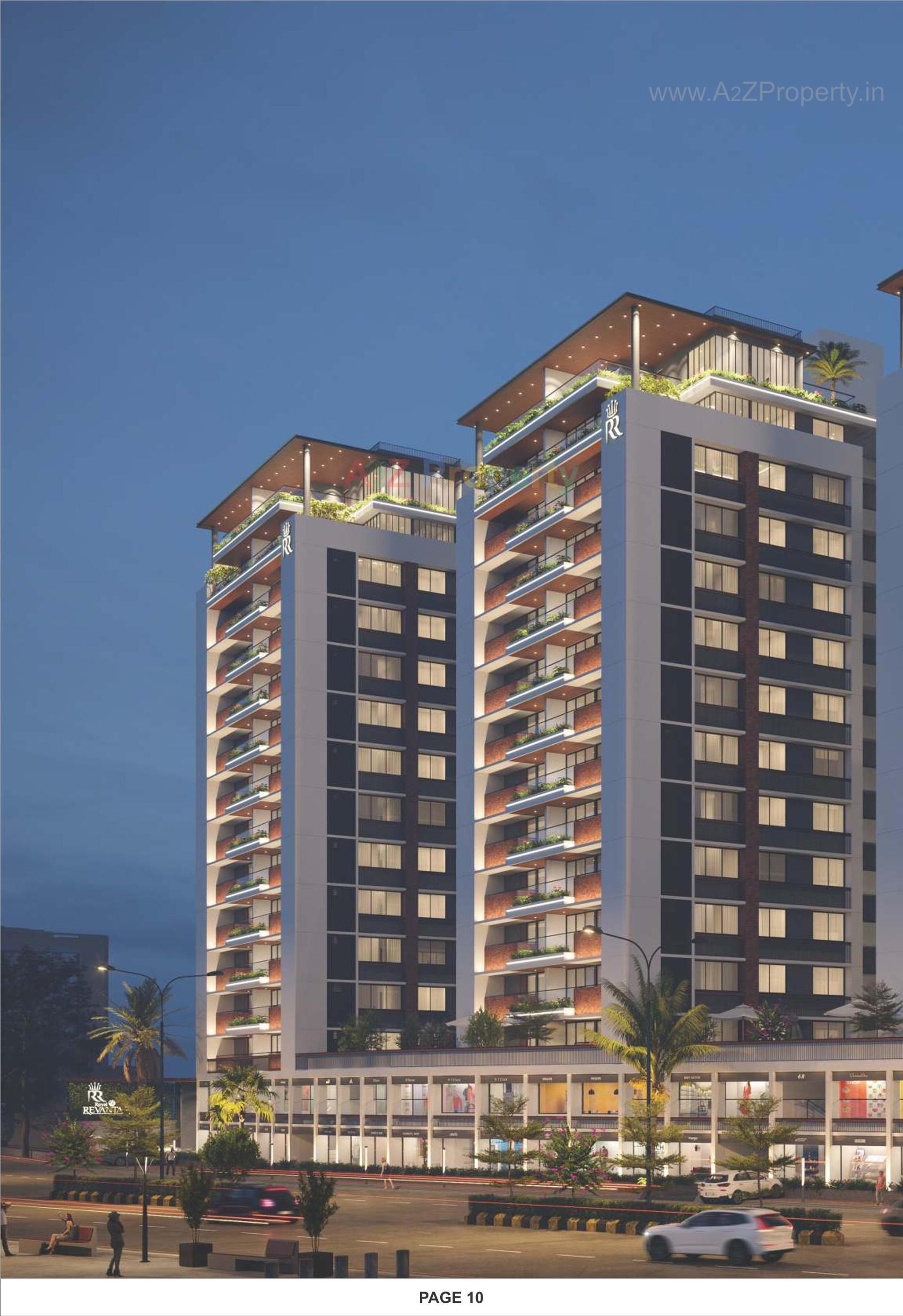 3D Elevation of real estate project Royal Revanta located at Kudasan, Gandhinagar, Gujarat