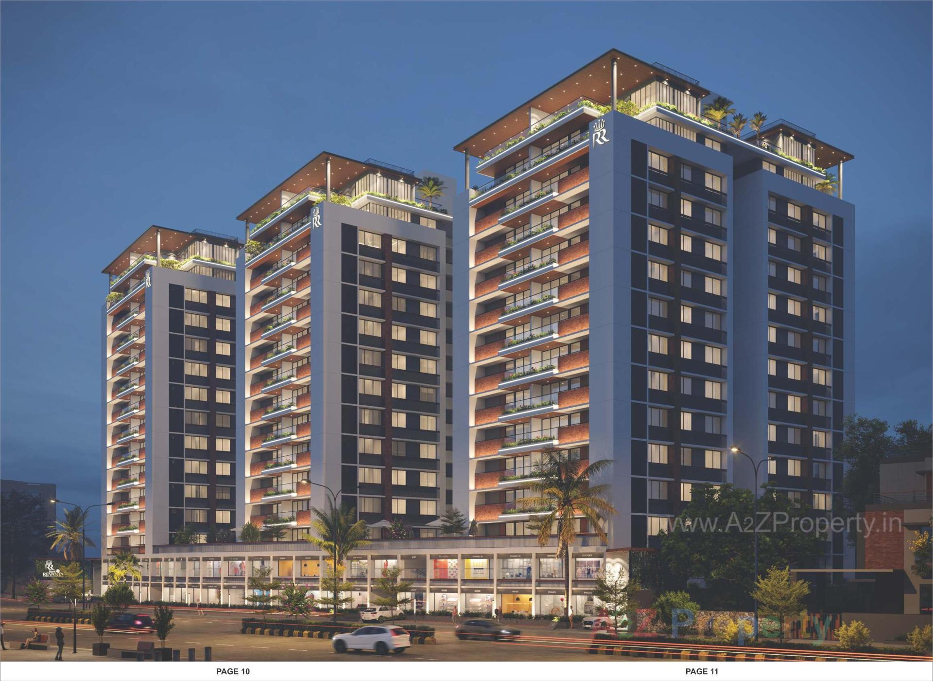 3D Elevation of real estate project Royal Revanta located at Kudasan, Gandhinagar, Gujarat