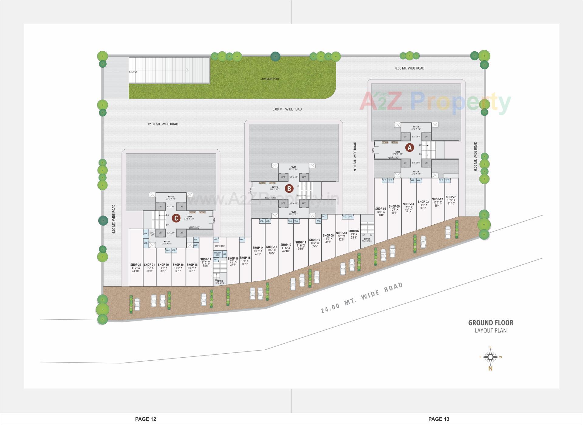 Layout of real estate project Royal Revanta located at Kudasan, Gandhinagar, Gujarat