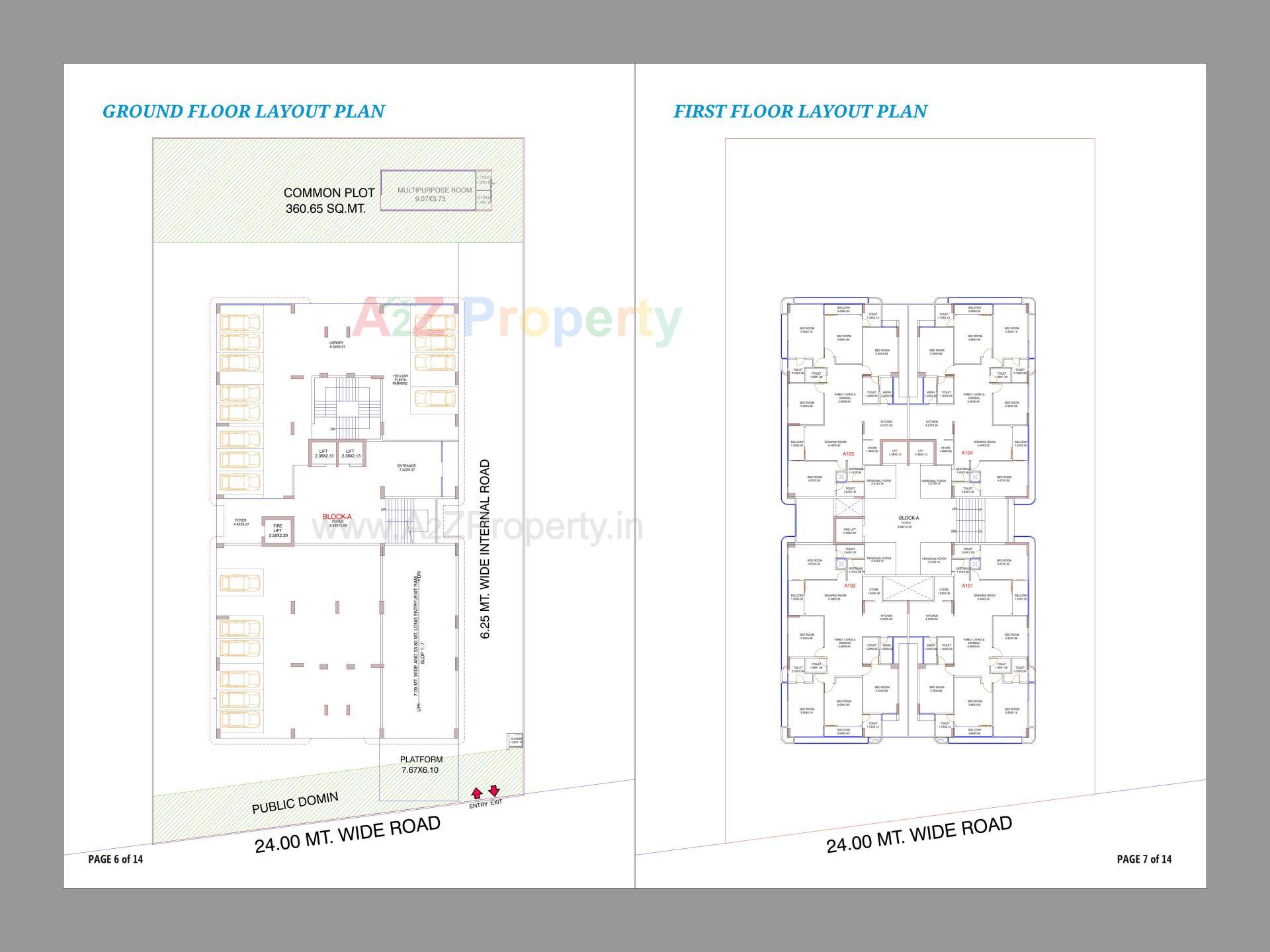 Layout of real estate project Royal Riviera located at Randesan, Gandhinagar, Gujarat