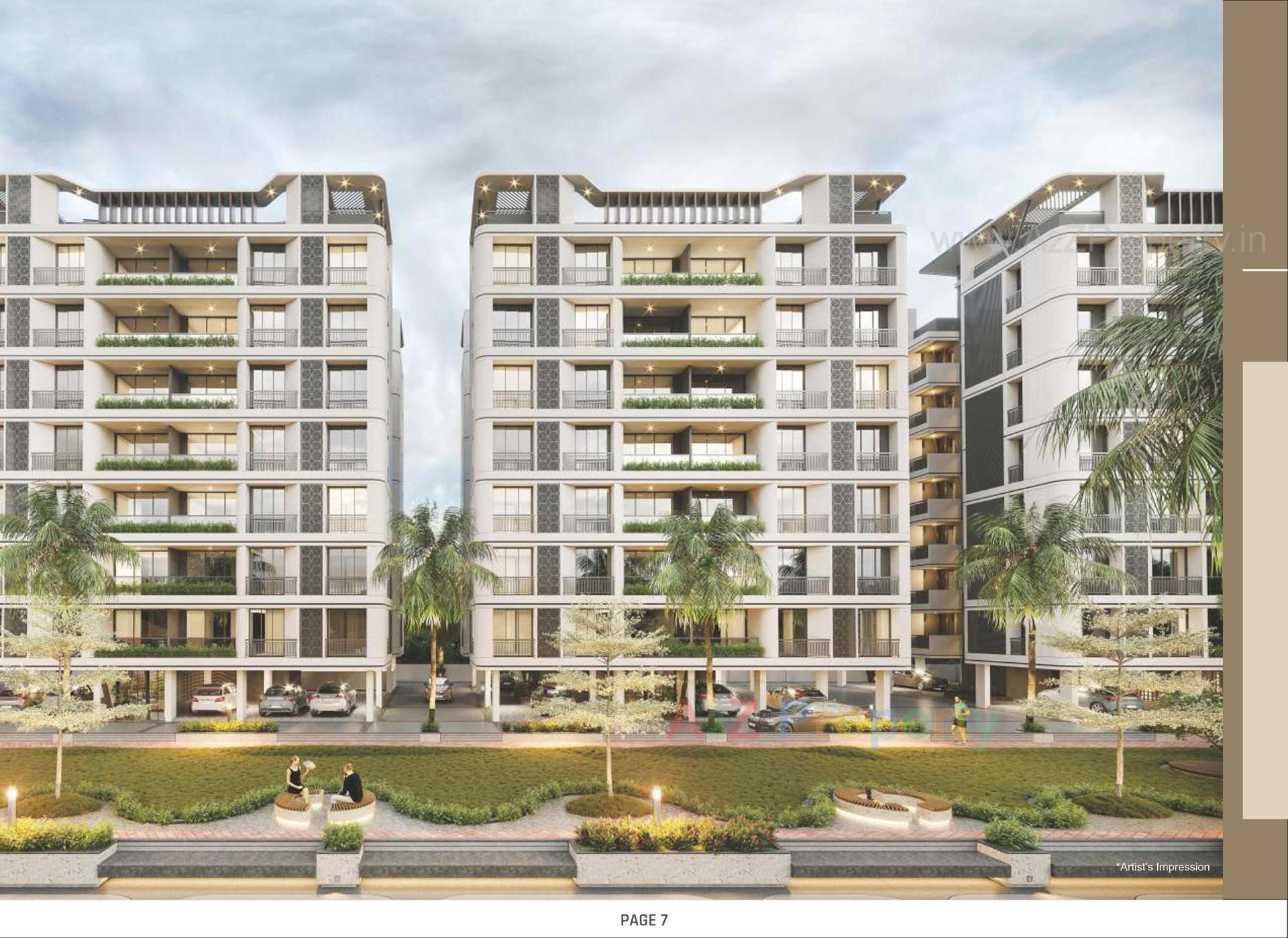 3D Elevation of real estate project Royal Riviera located at Randesan, Gandhinagar, Gujarat