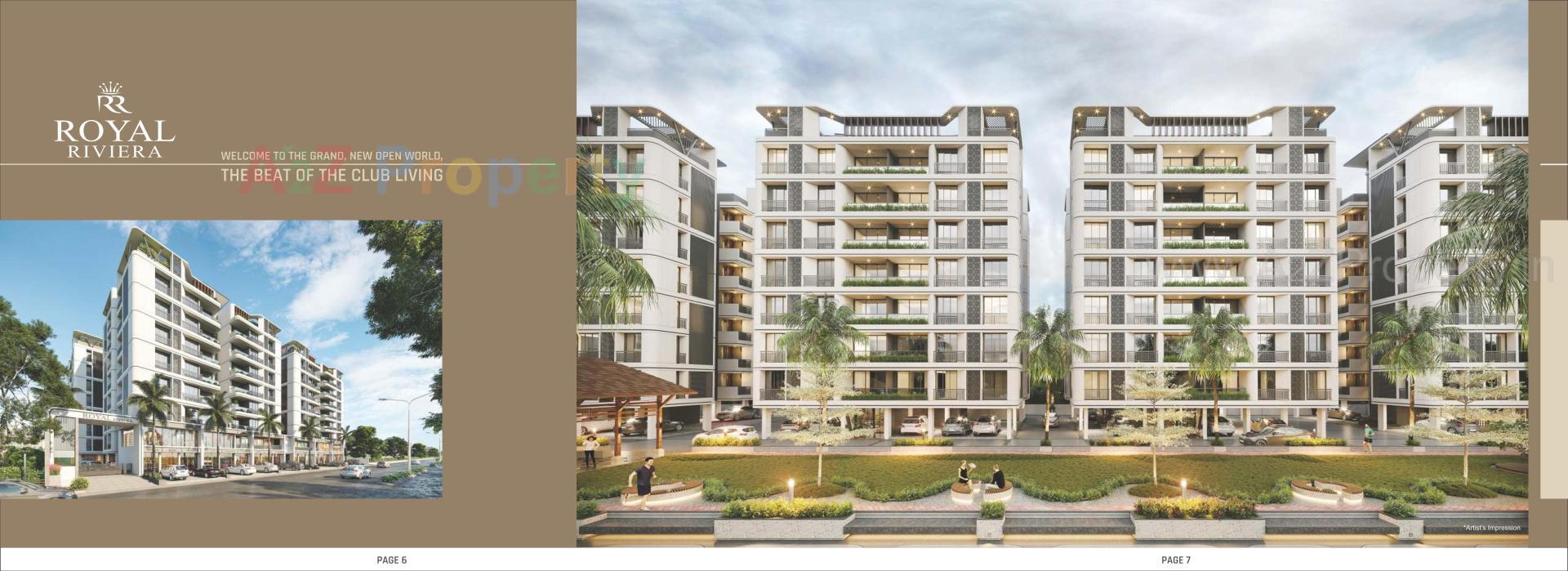3D Elevation of real estate project Royal Riviera located at Randesan, Gandhinagar, Gujarat