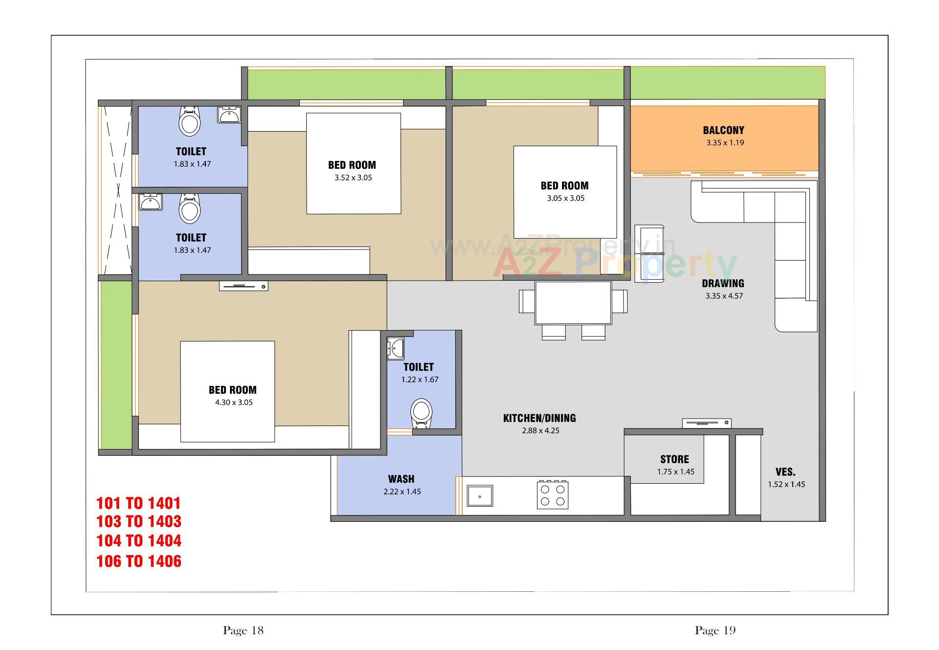 Layout of real estate project Rudra Heights located at Zundal, Gandhinagar, Gujarat